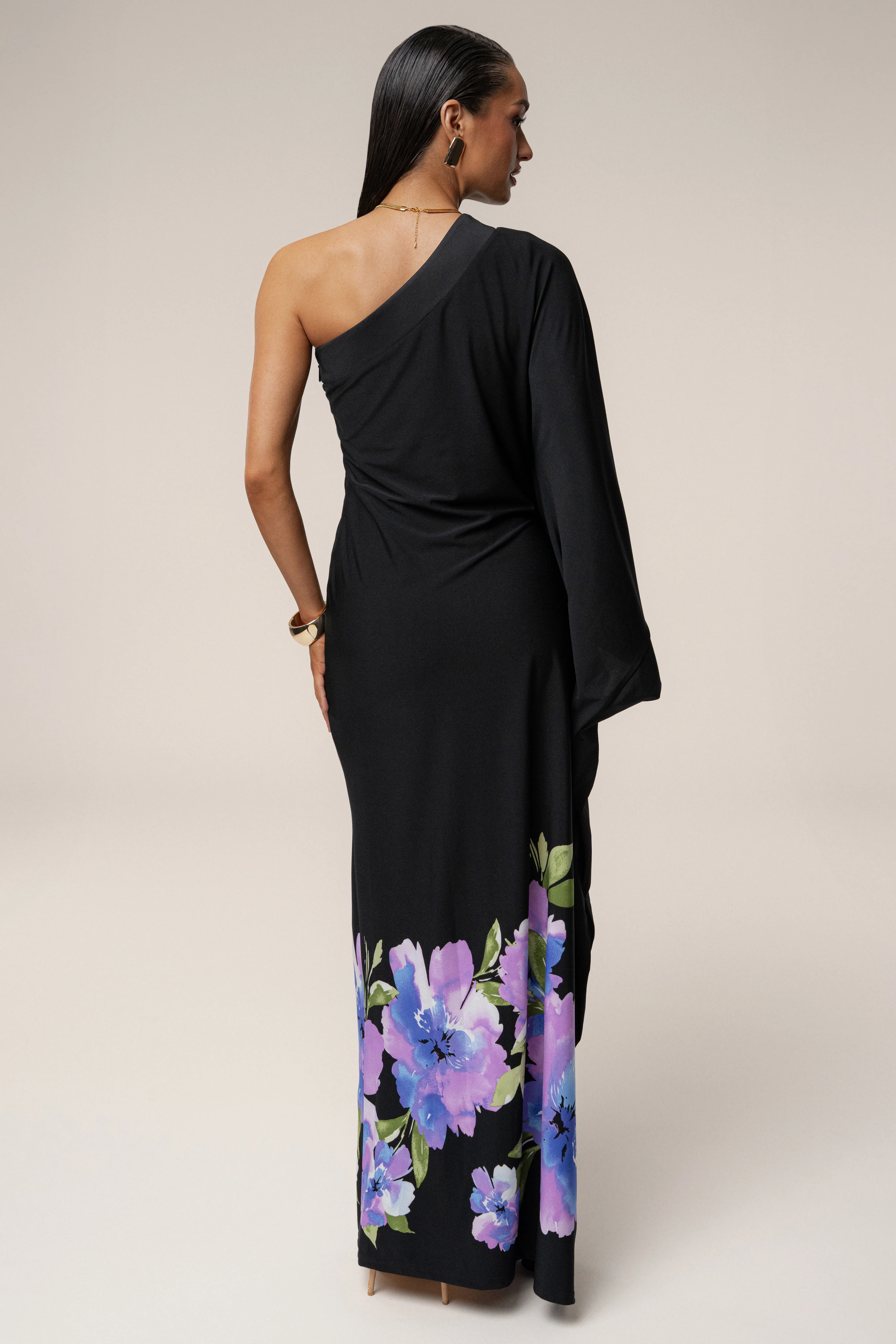 Black Floral Petals And Passion Maxi Dress - Image 9