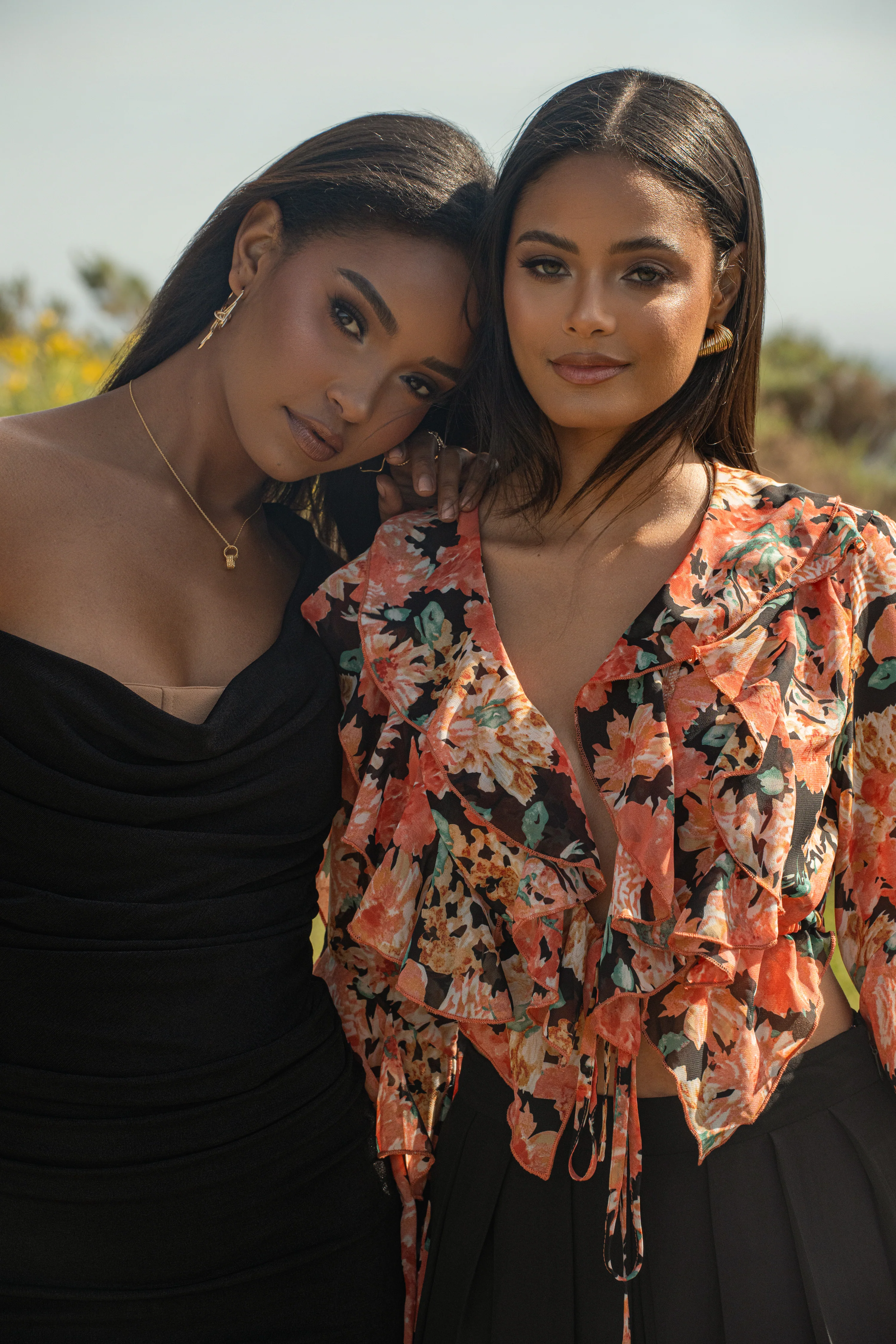 Black Floral Yvanna Ruffle Top - Image 17
