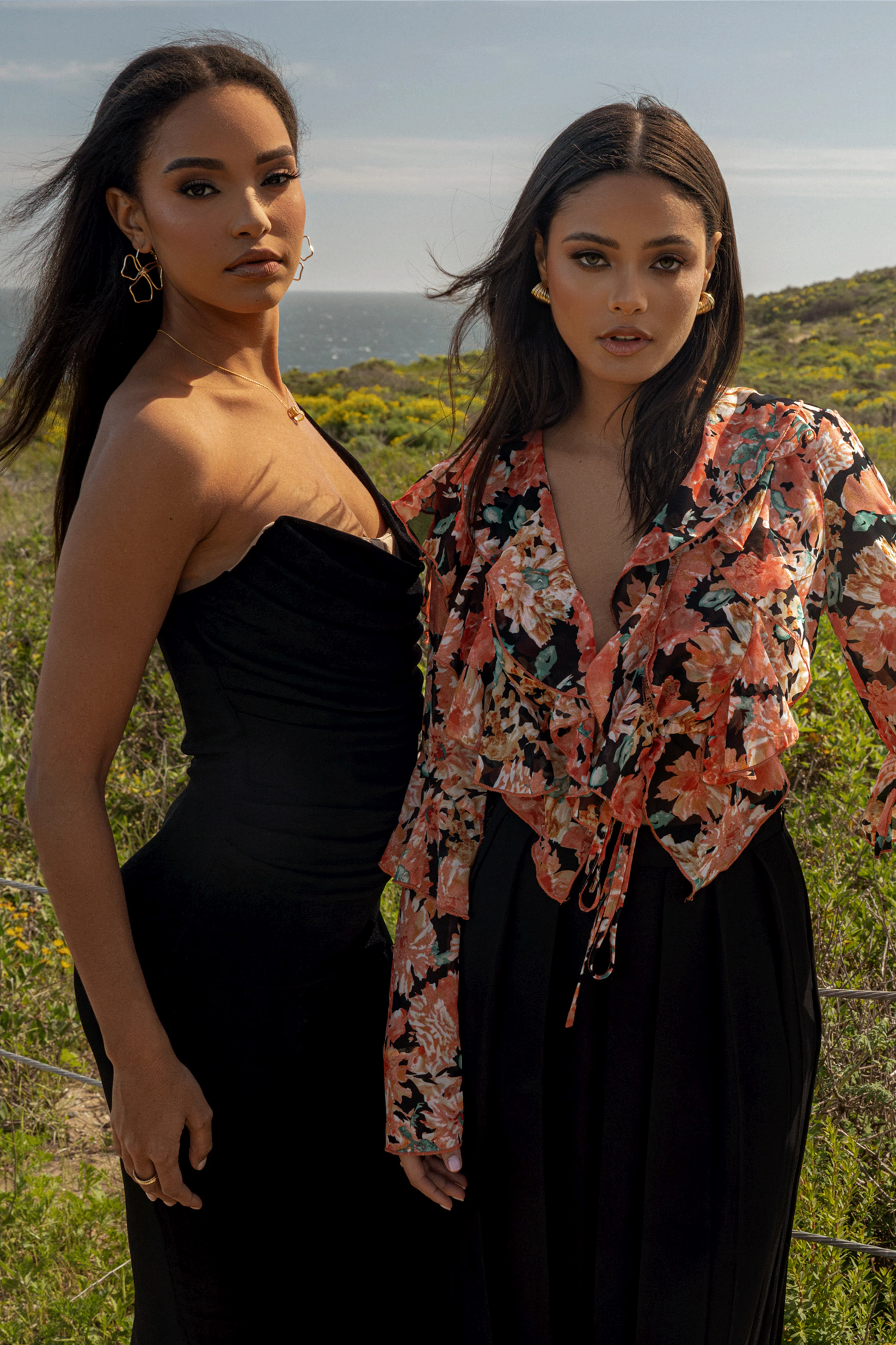 Black Floral Yvanna Ruffle Top - Image 21