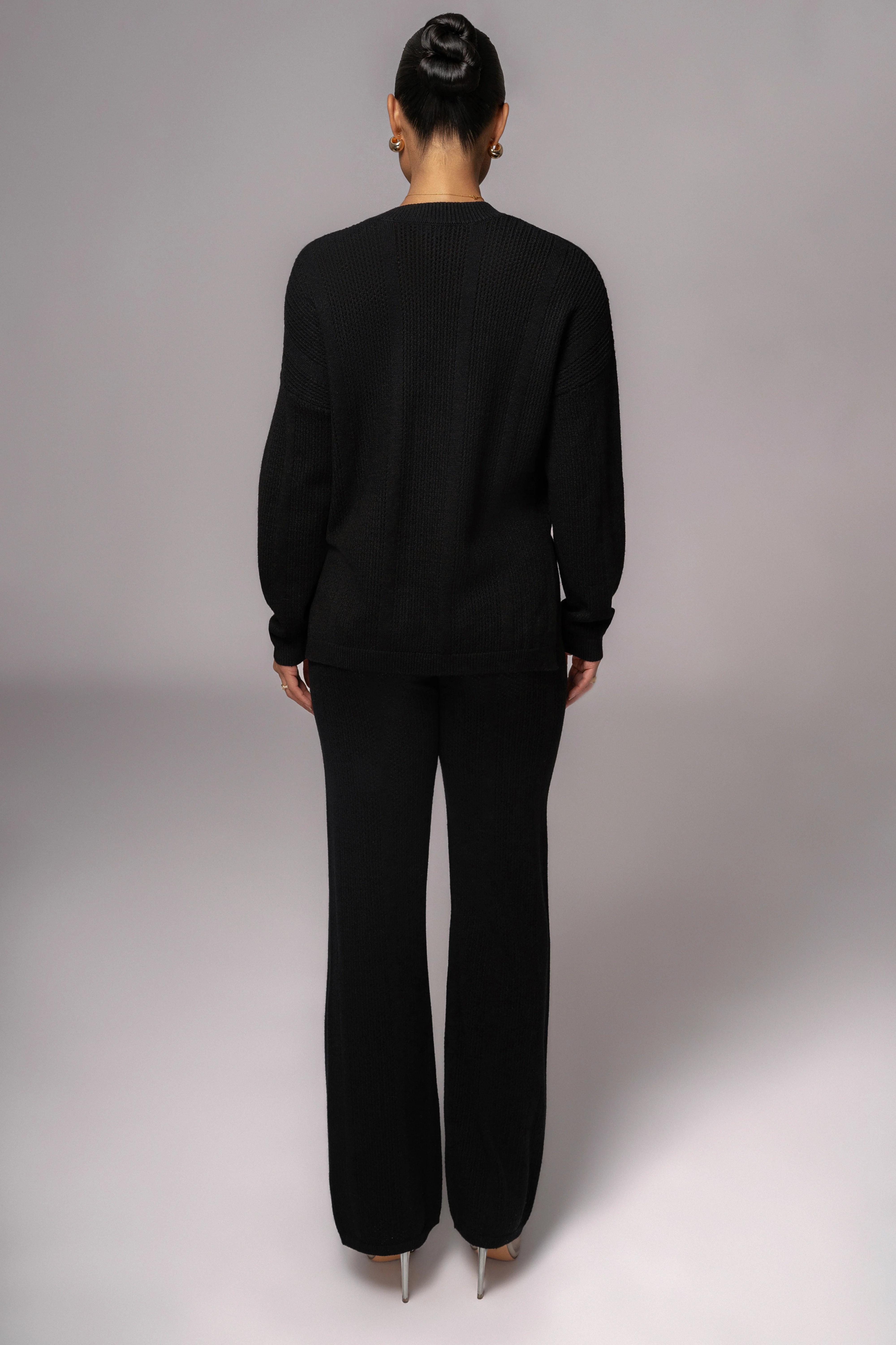 Black Fortuna Sweater Knit Pants - Image 13