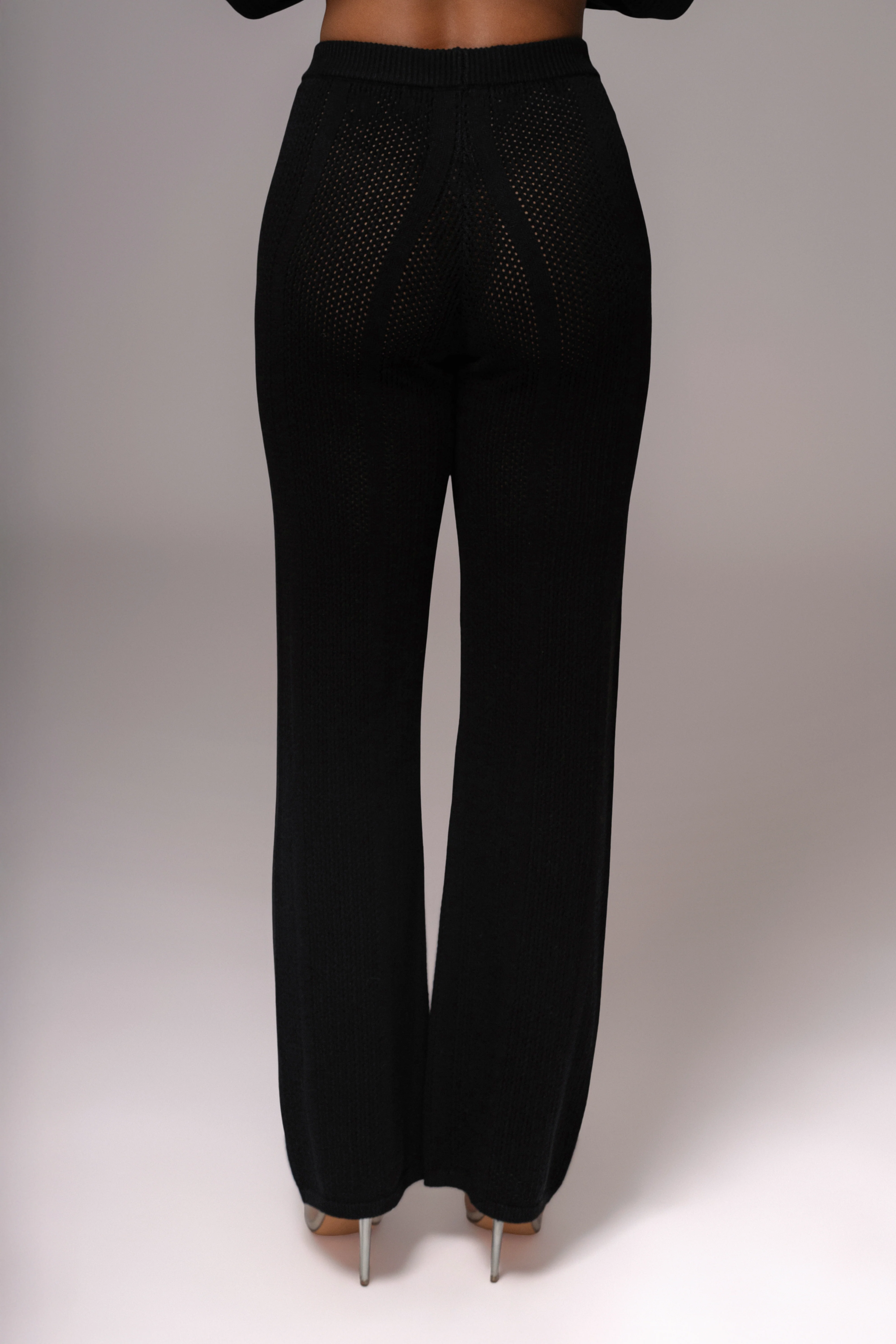 Black Fortuna Sweater Knit Pants - Image 14