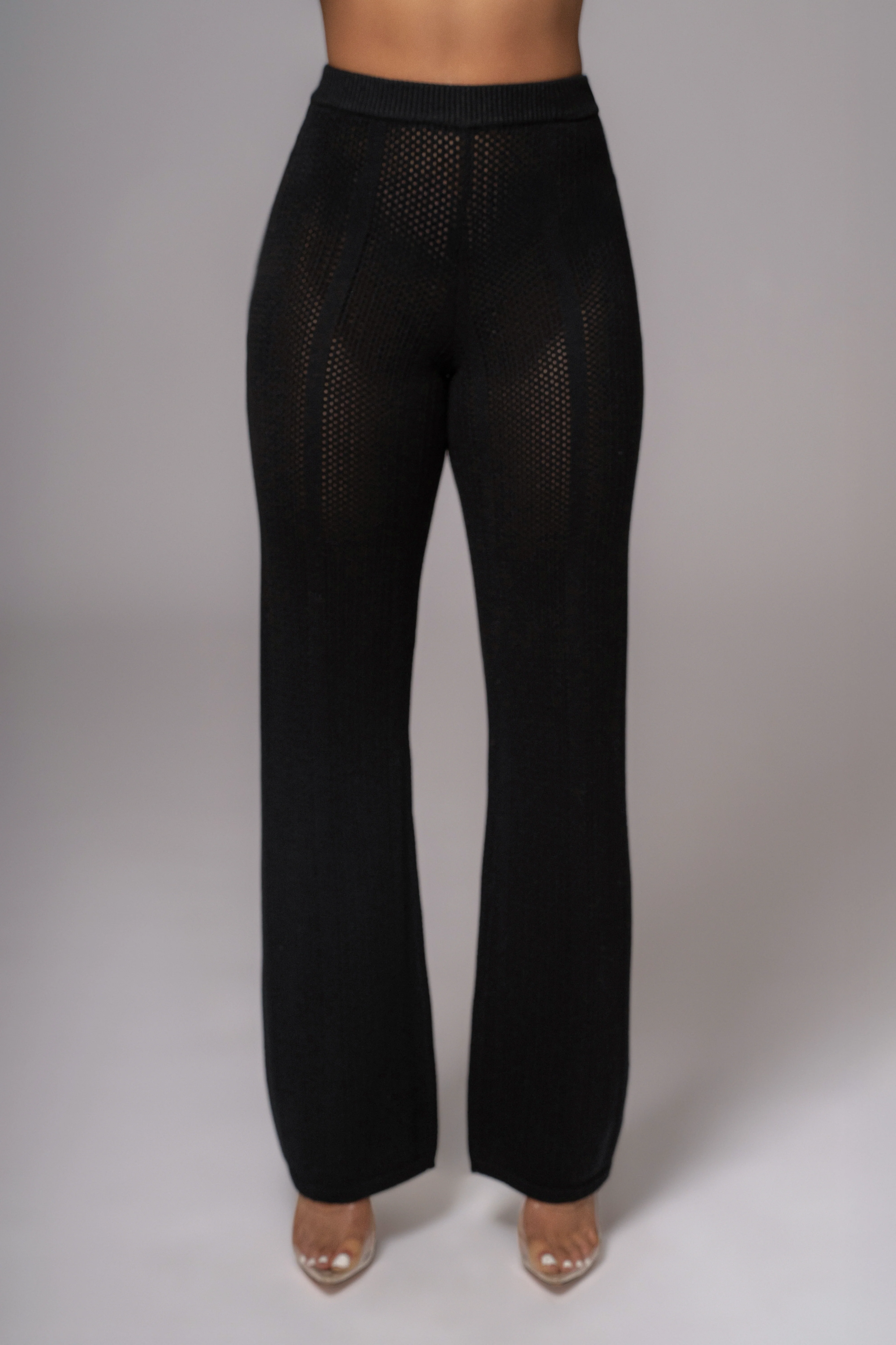 Black Fortuna Sweater Knit Pants - Image 3