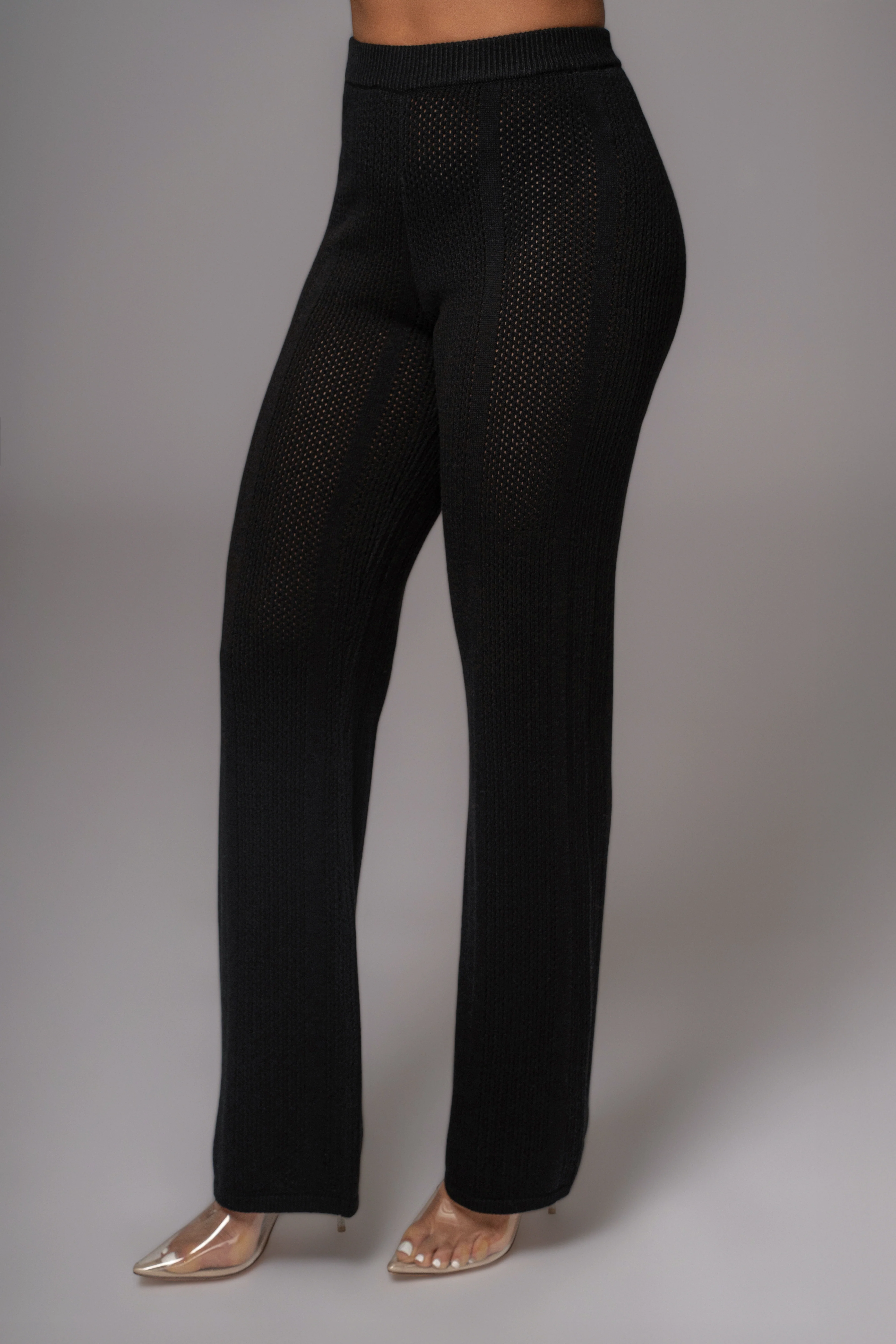 Black Fortuna Sweater Knit Pants - Image 9