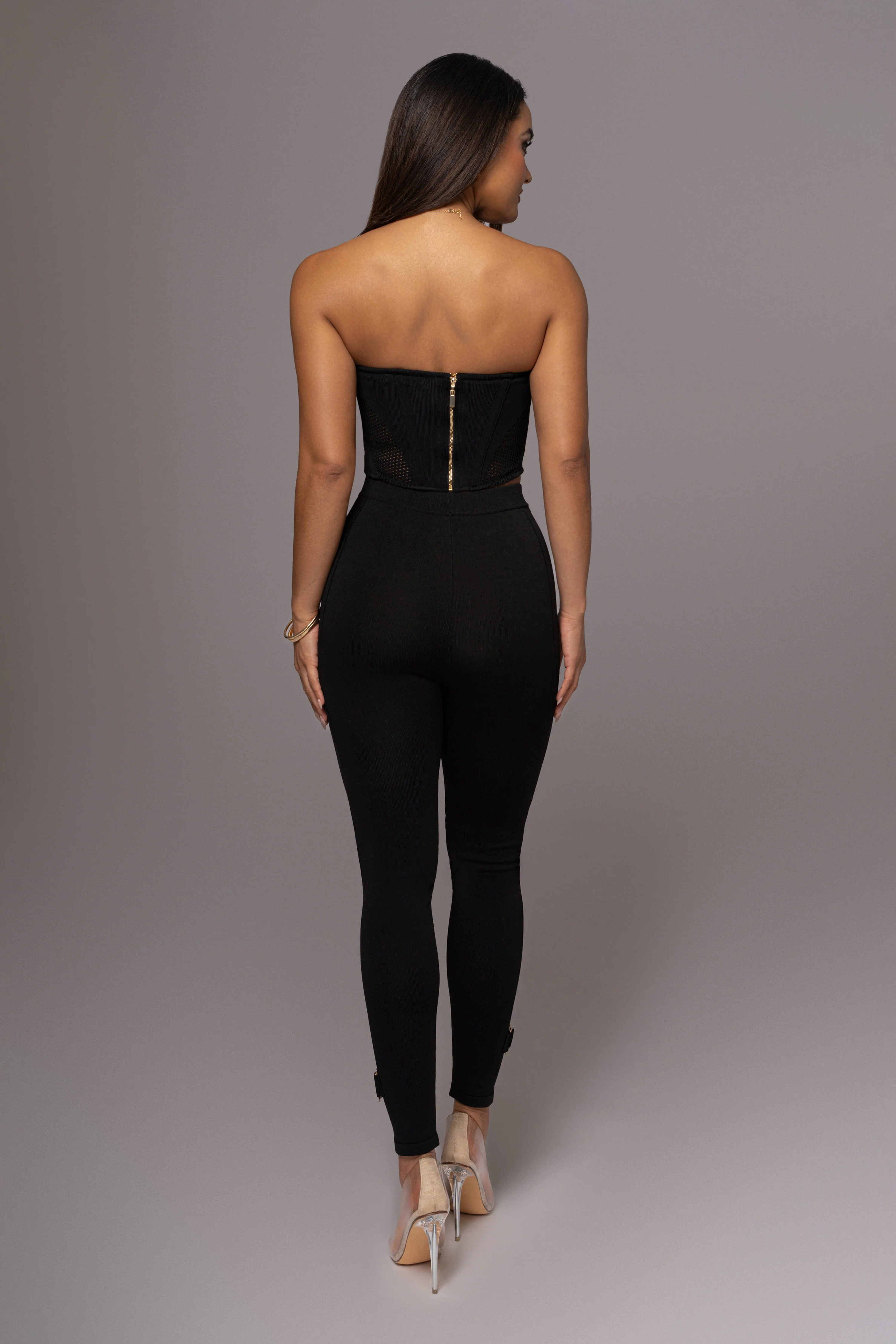 Black Freda Knit Bustier - Image 10