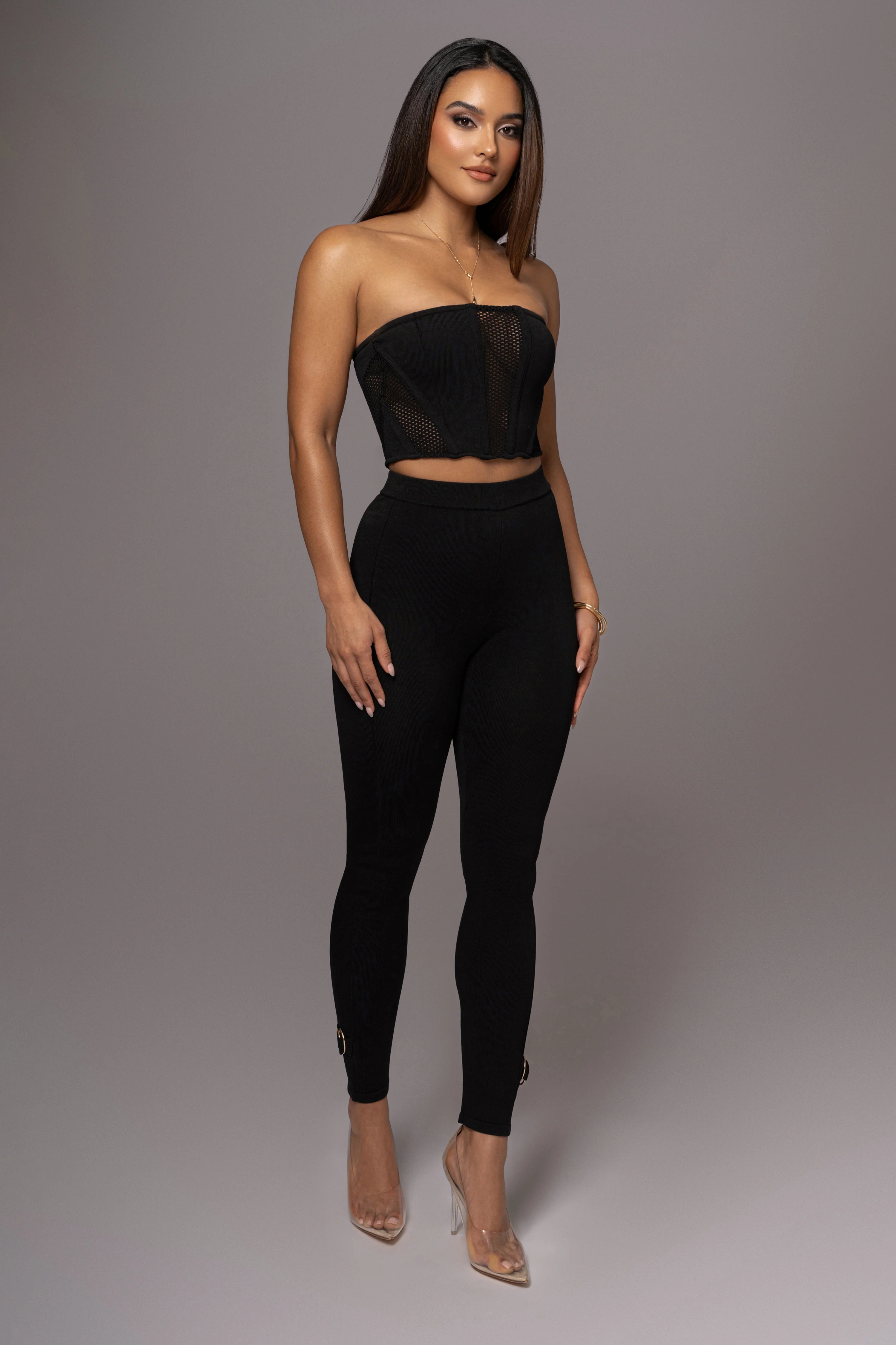 Black Freda Knit Bustier - Image 6