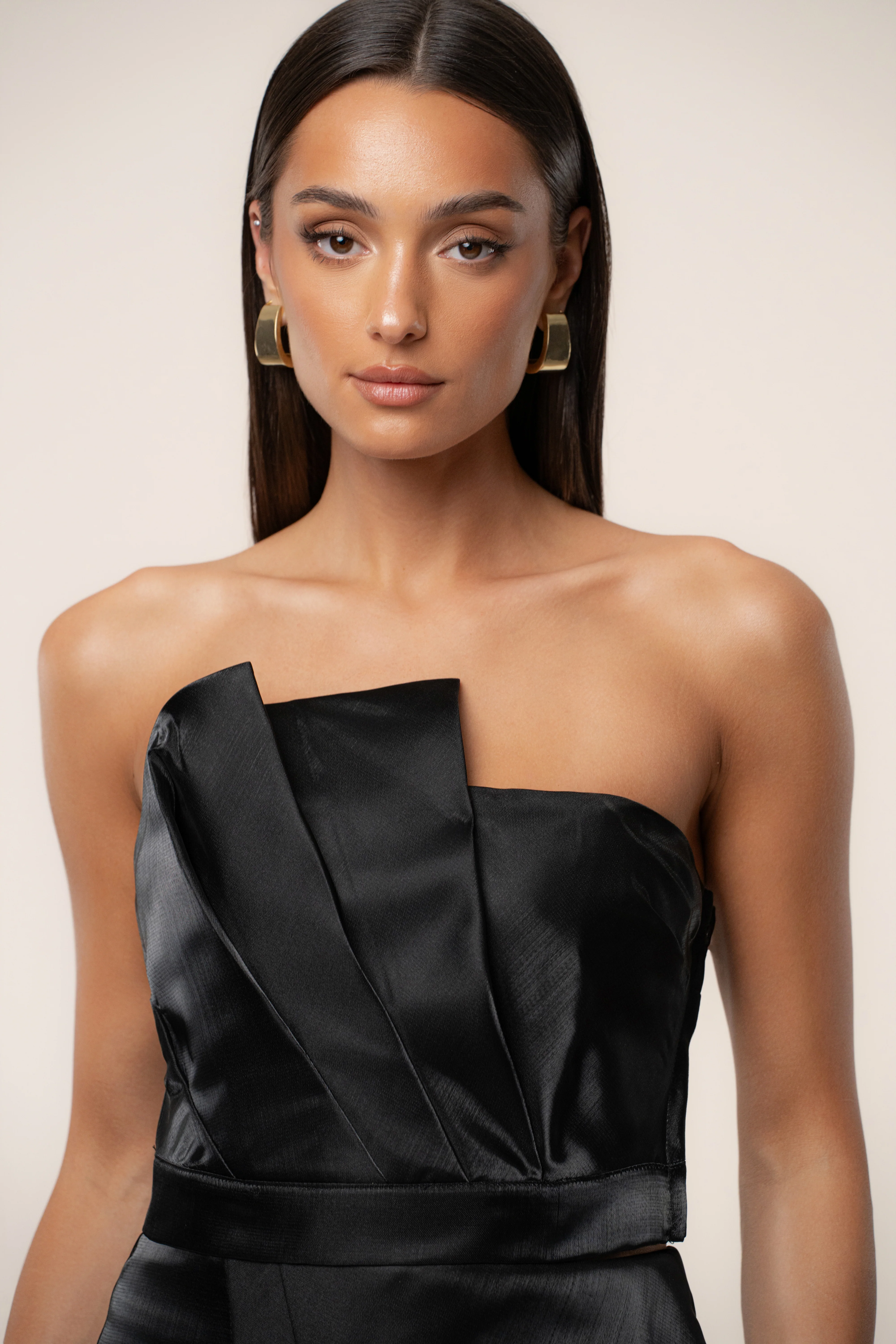 Black Gala Pleated Top - Image 4