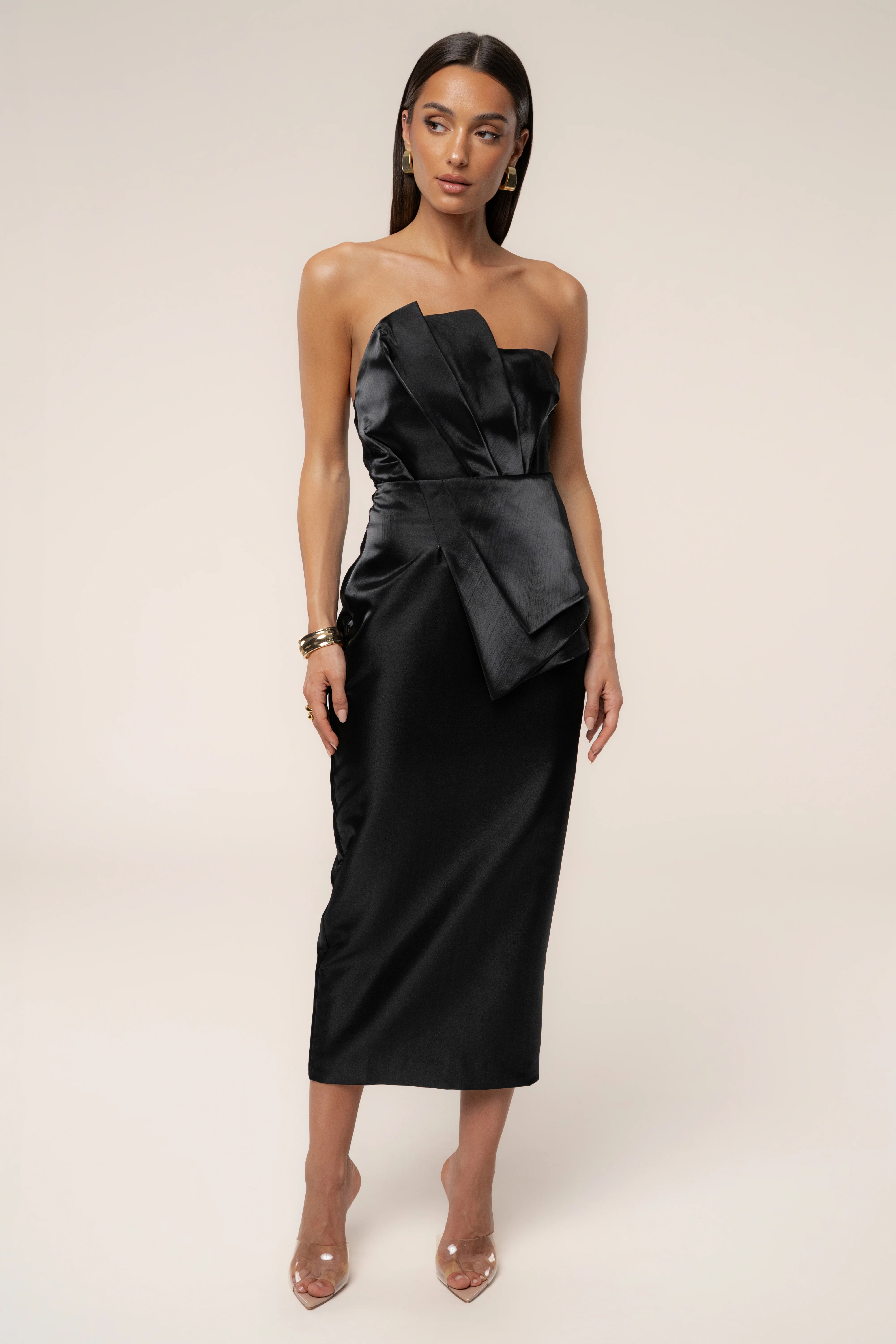Black Gala Pleated Top - Image 5