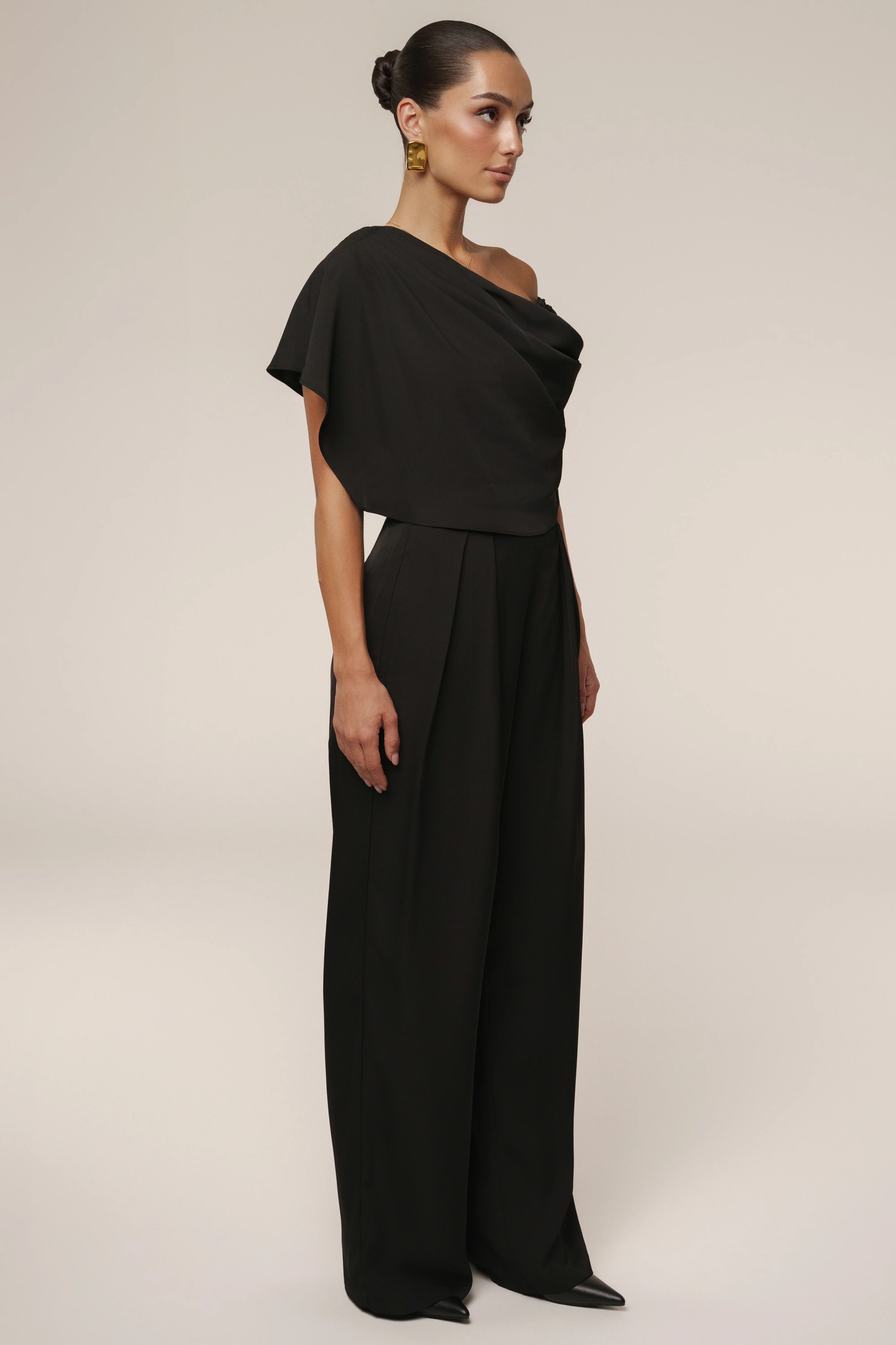 Black Gleam and Glow Satin Top - Image 5