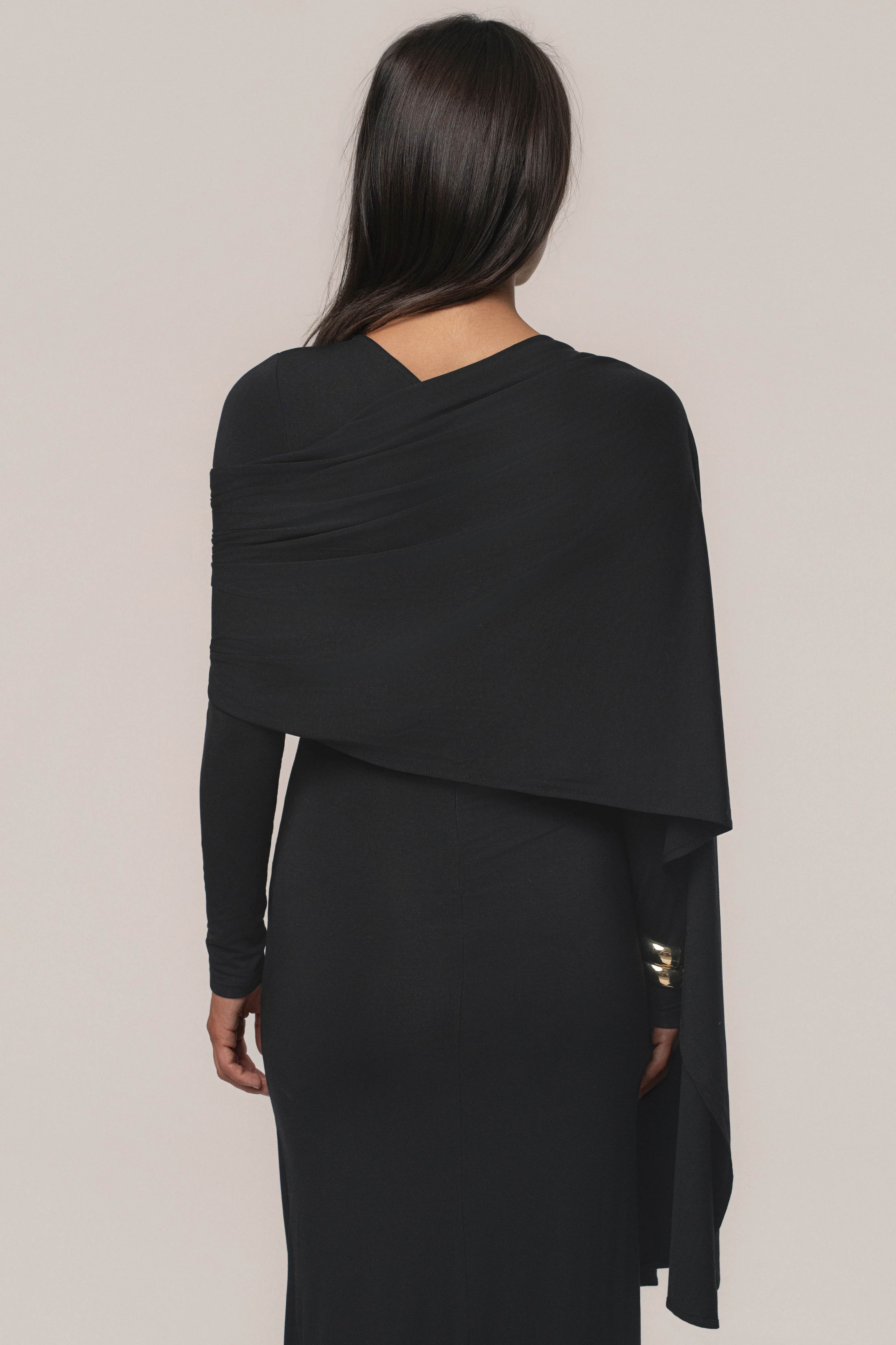 Black Glitz Asymmetric Maxi Dress - Image 22