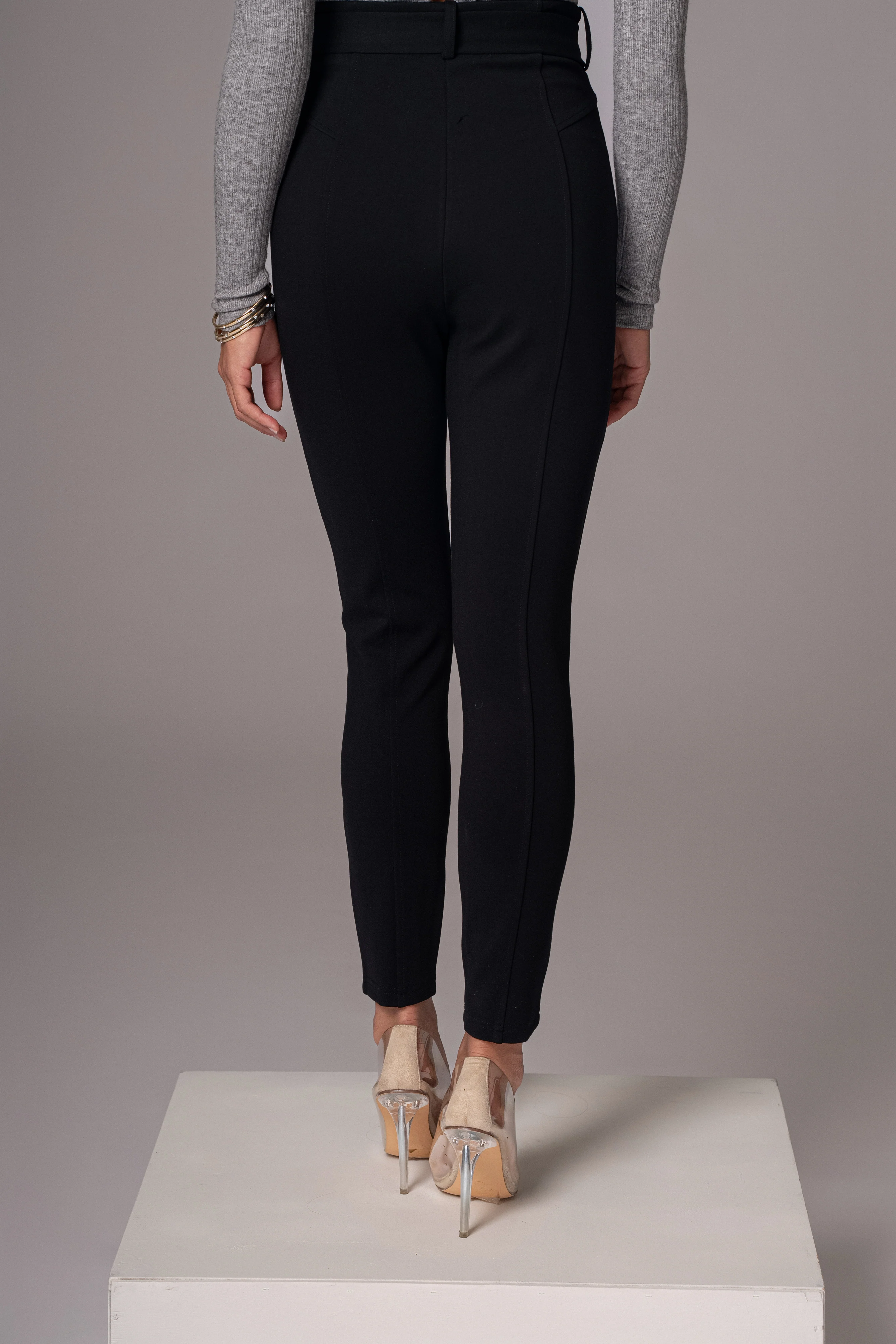 Black Golden Buckled Pants - Image 11