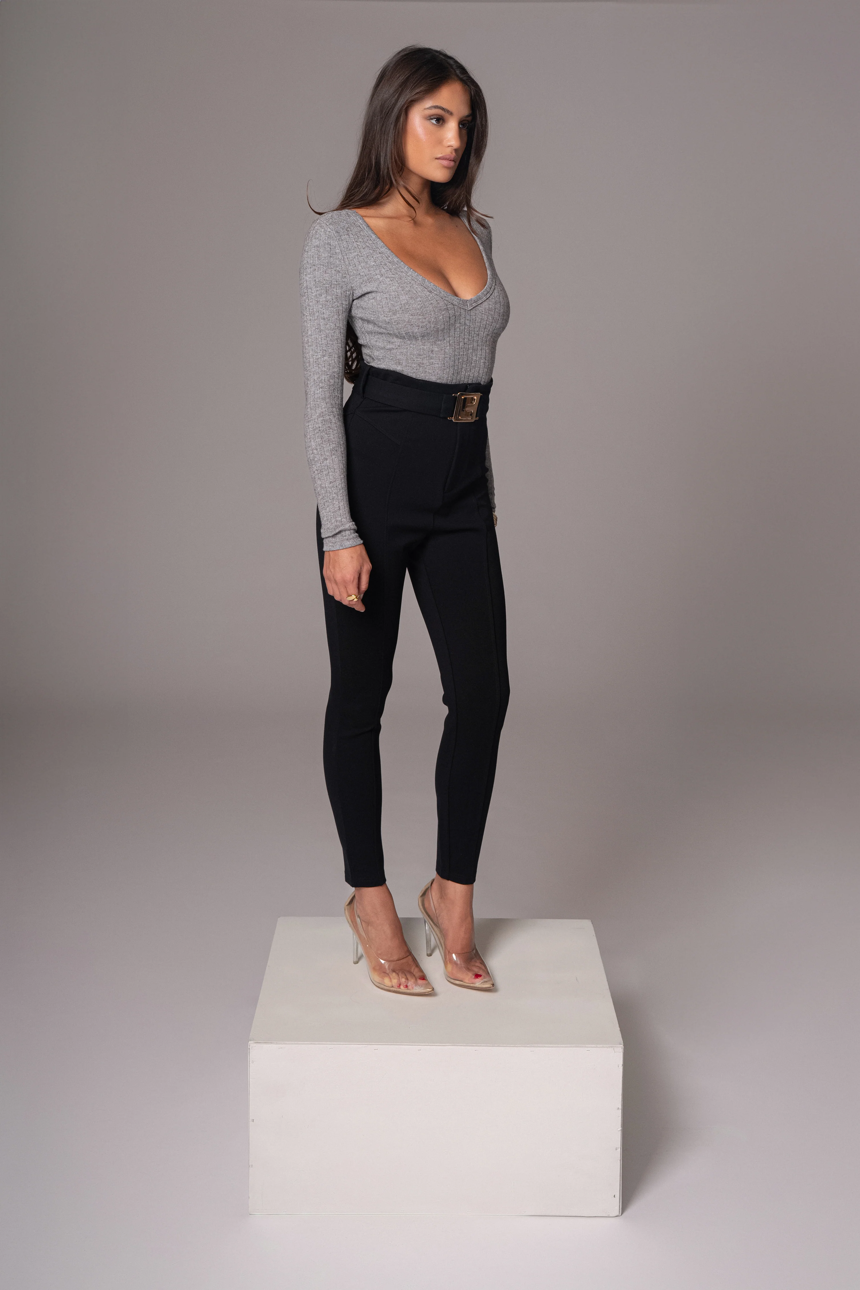 Black Golden Buckled Pants - Image 5