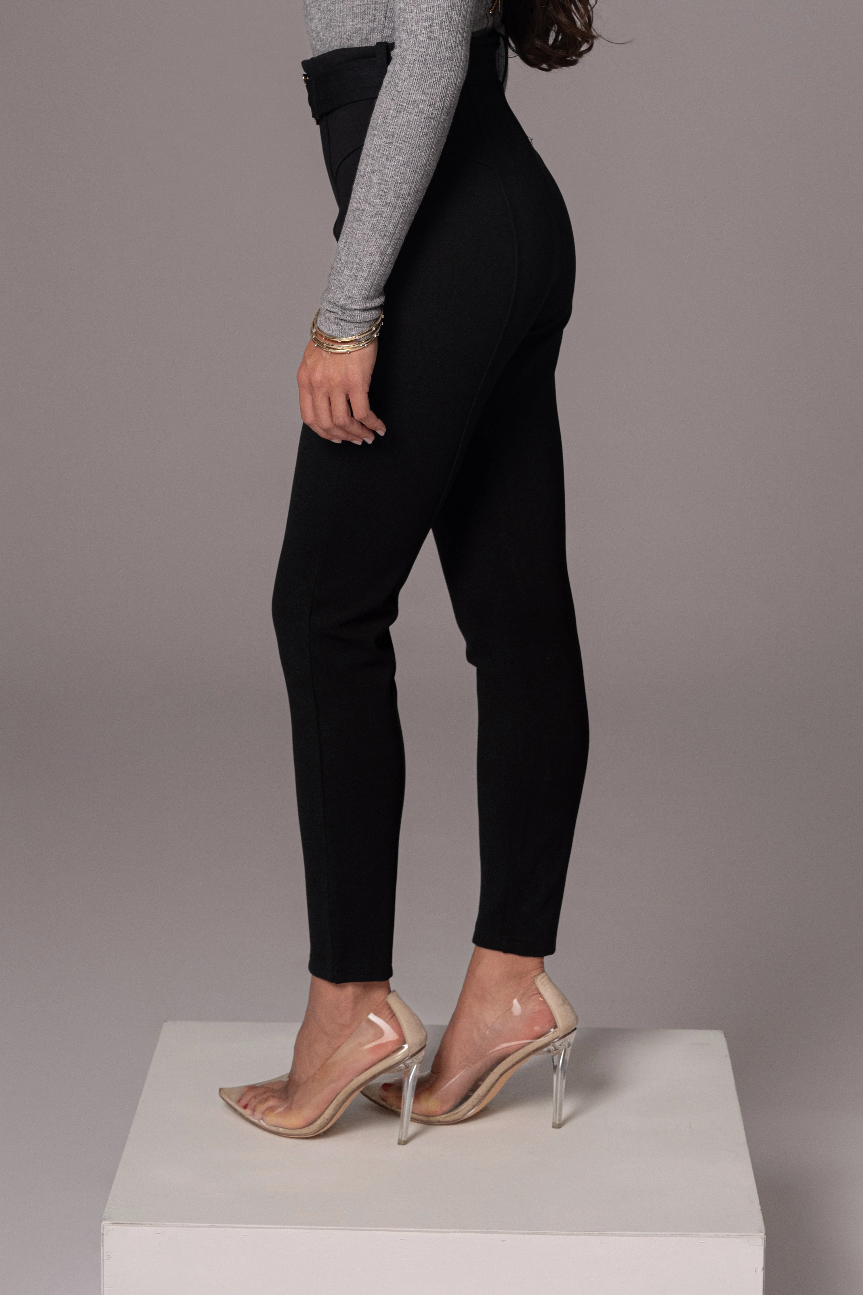 Black Golden Buckled Pants - Image 6