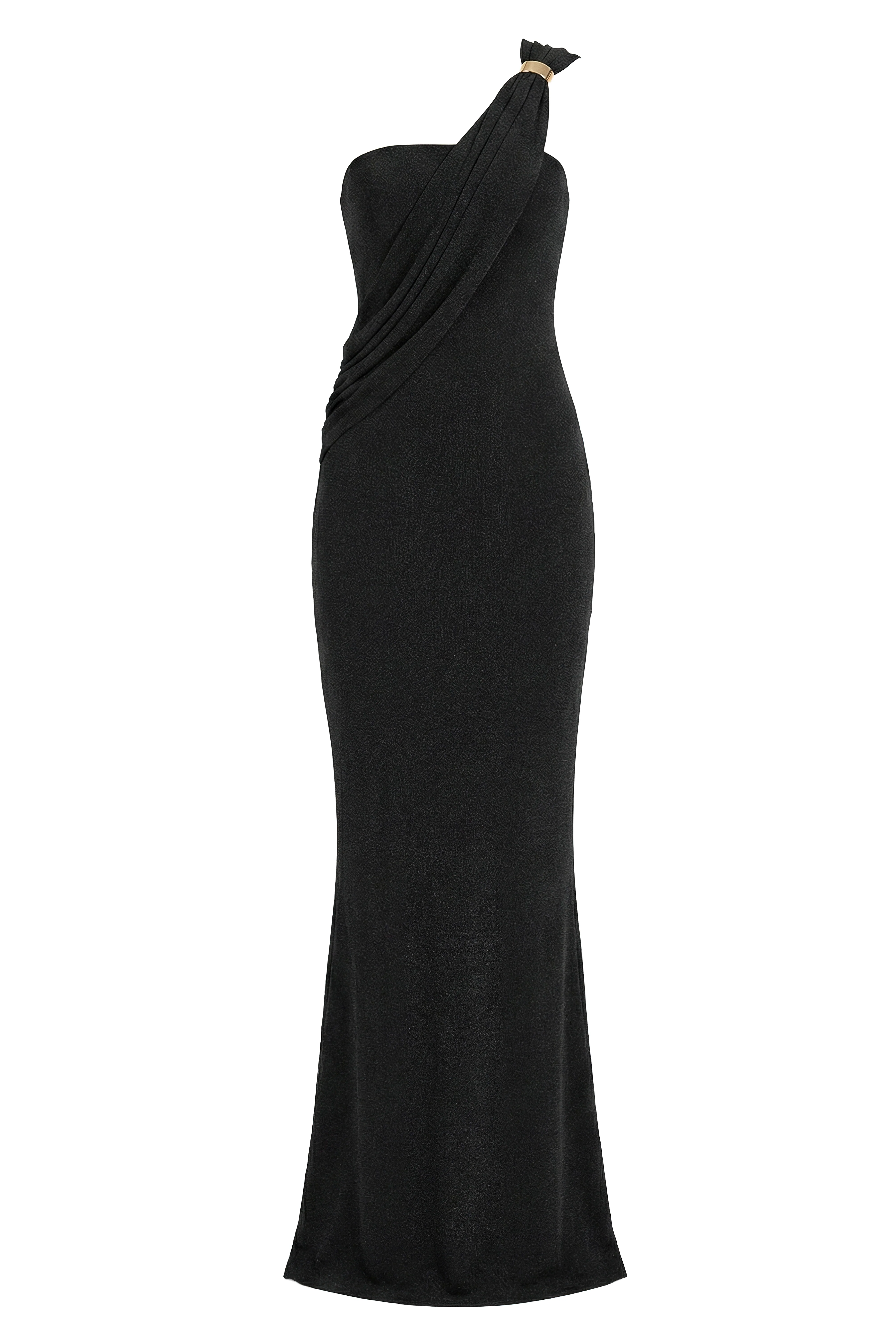 Black Golden Veil Maxi Dress - Image 3