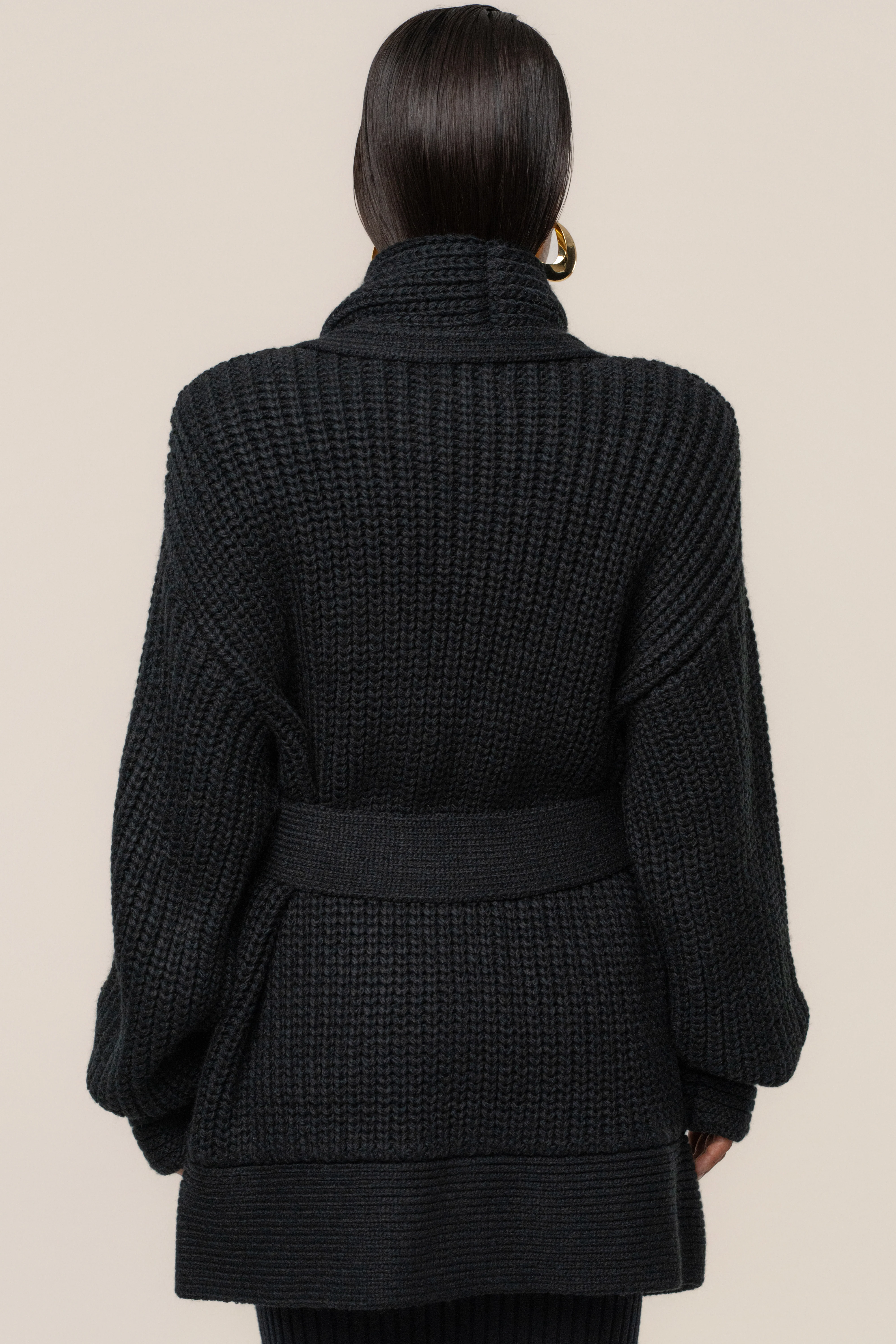 Black Hazel Knit Cardigan - Image 9