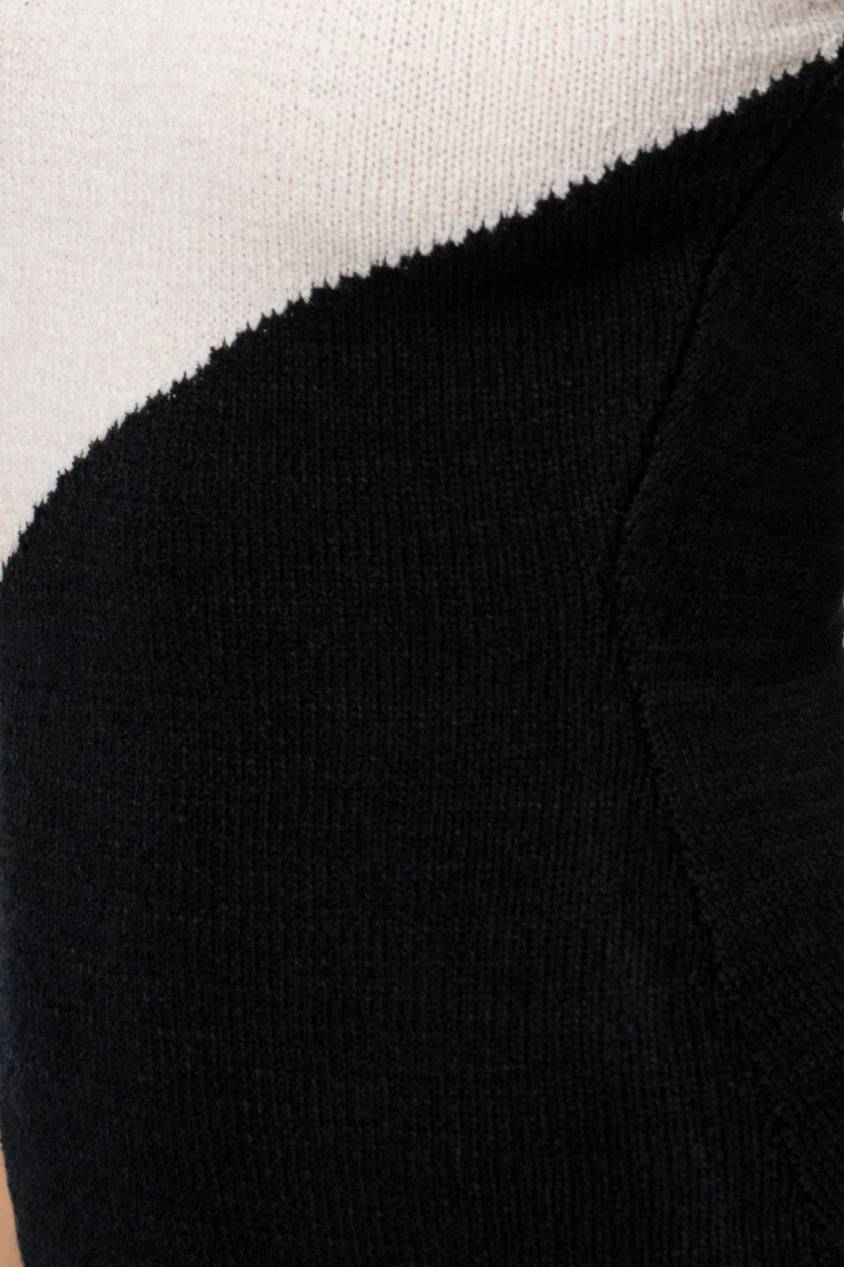 Black/Ivory Opposites Attract Midi Dress - Image 6