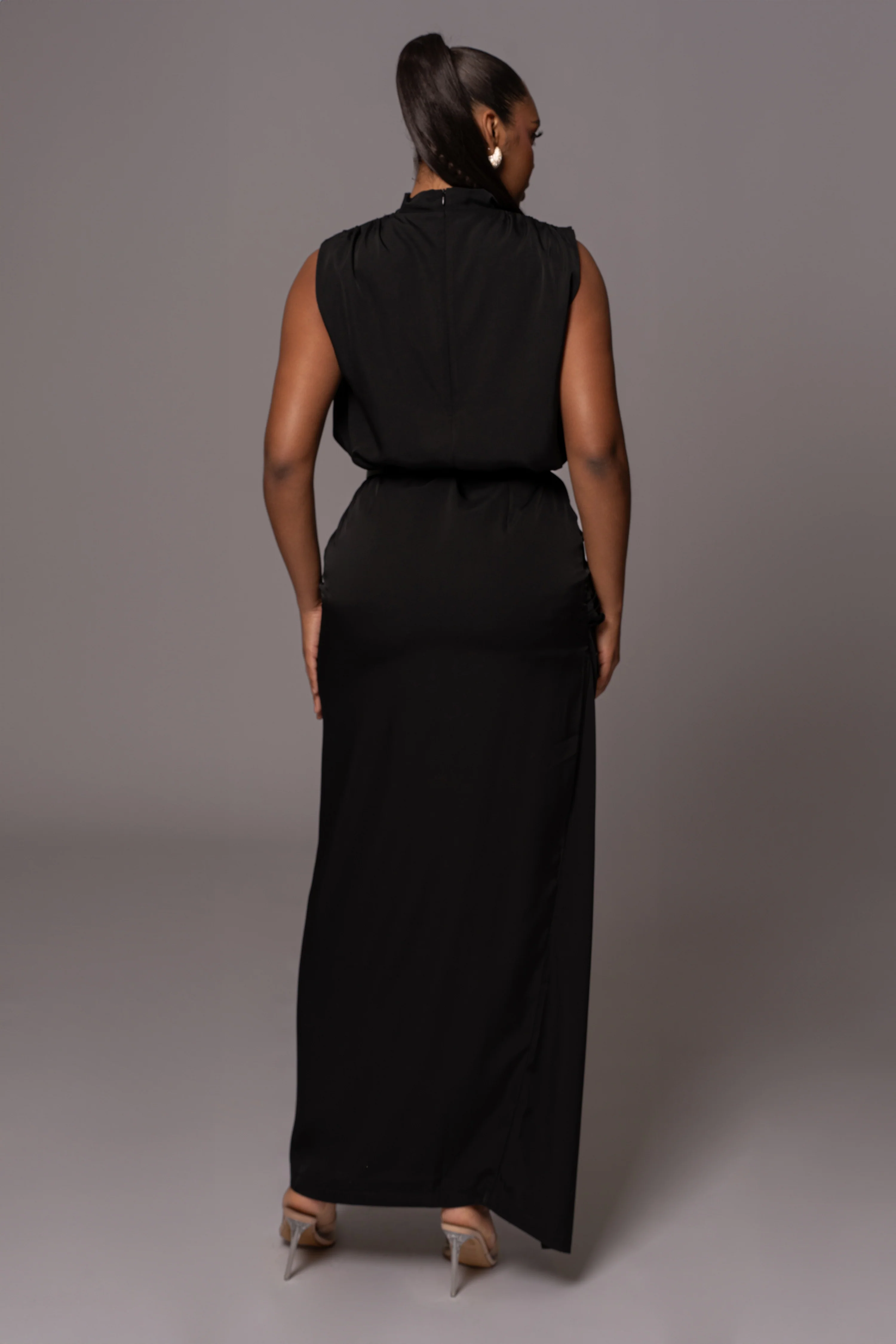 Black Jamila Drape Skirt - Image 5