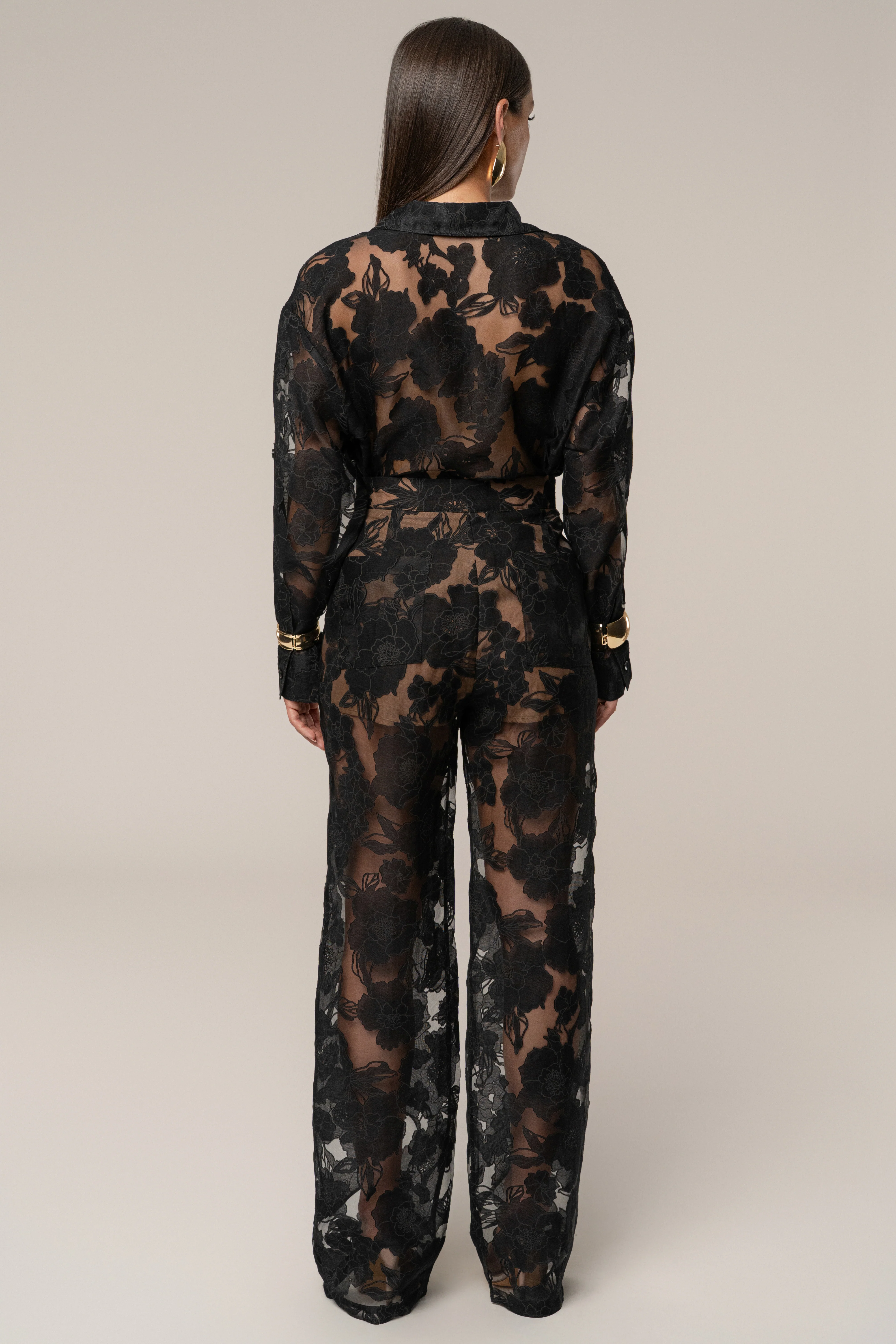 PRE-ORDER Black Organza Floral Blouse - Image 10