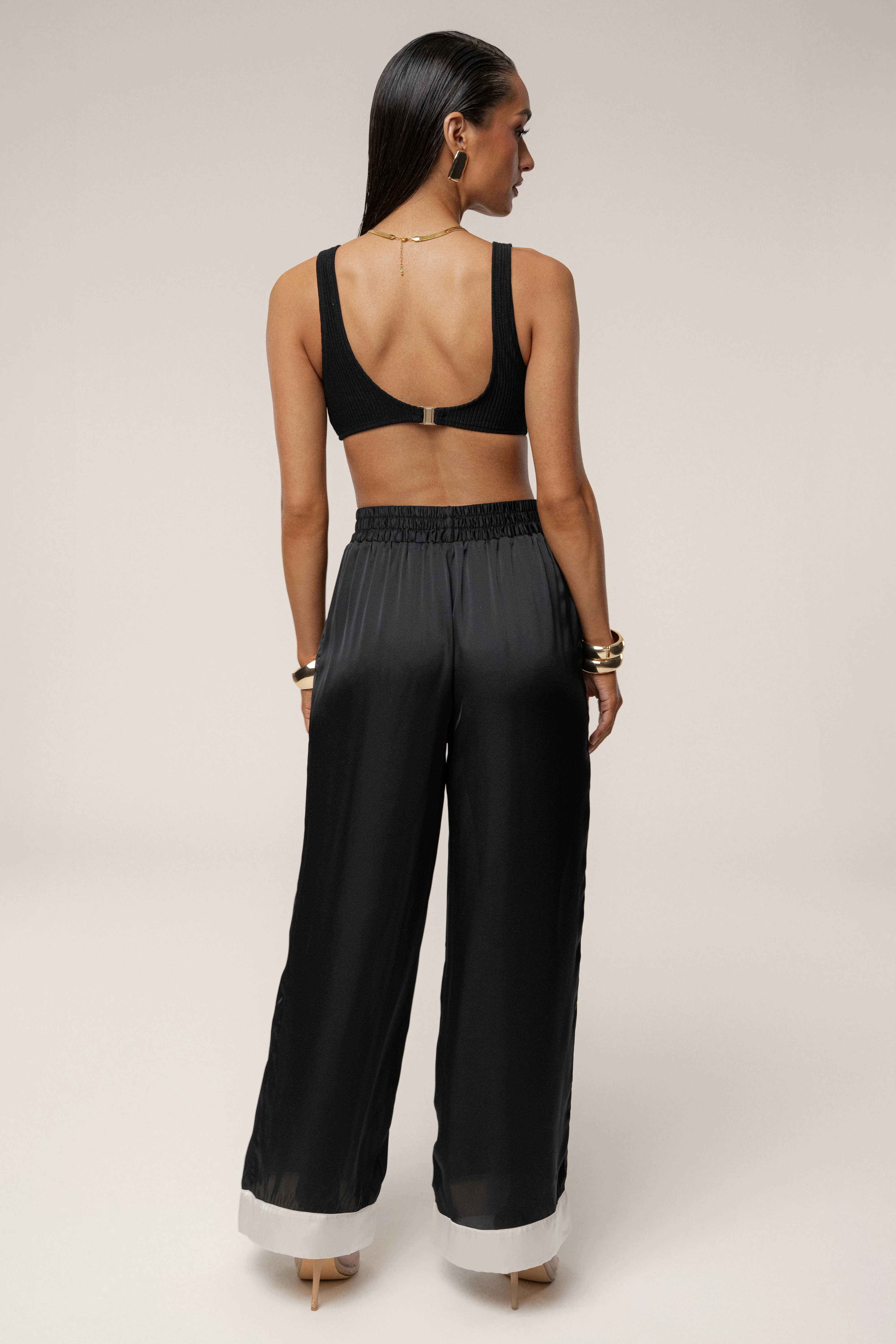 Black Jet Set Wide Leg Pants - Image 13