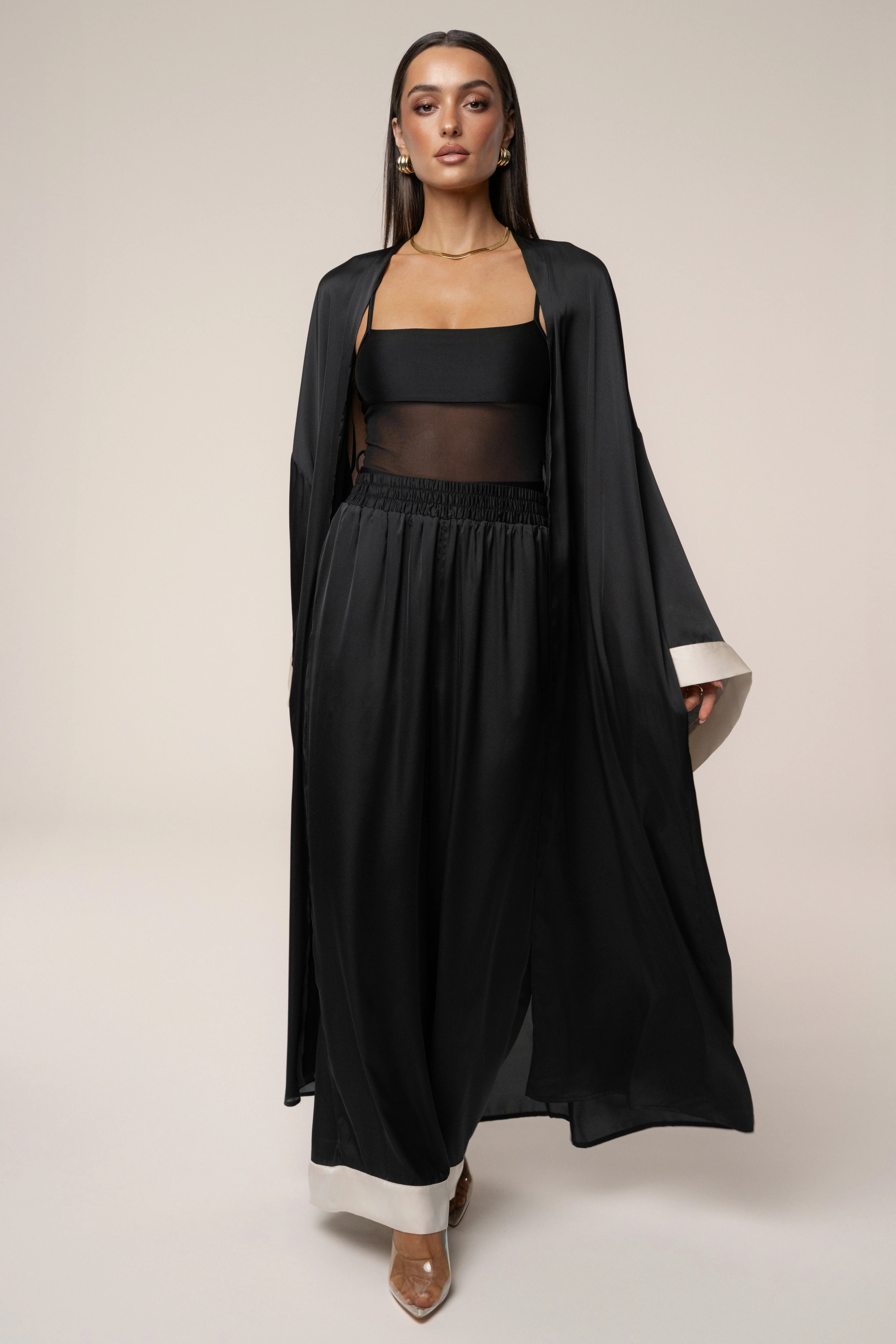Black Jet Set Wide Leg Pants - Image 7