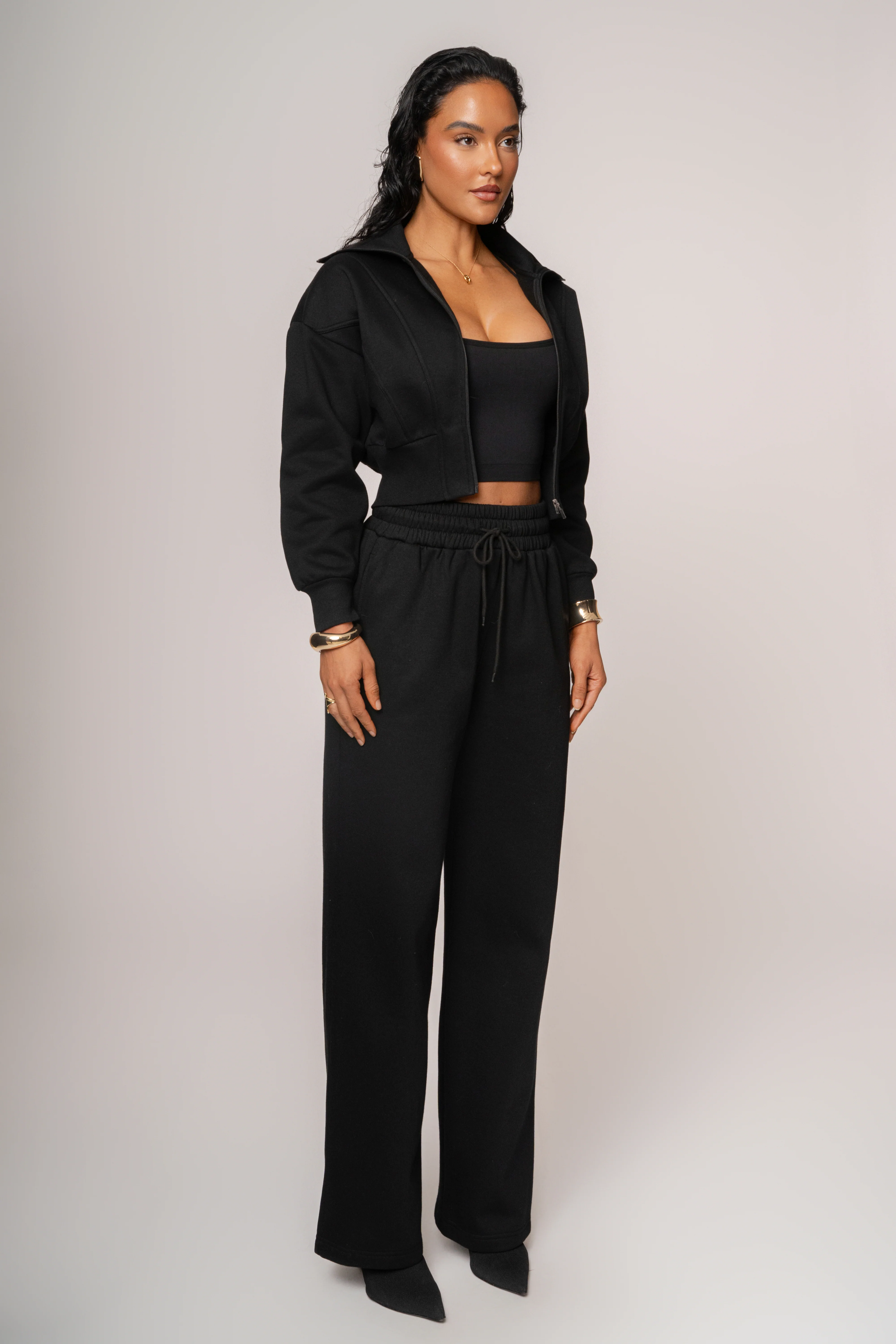 Black JLUXLABEL Logo Fleece Pants - Image 12
