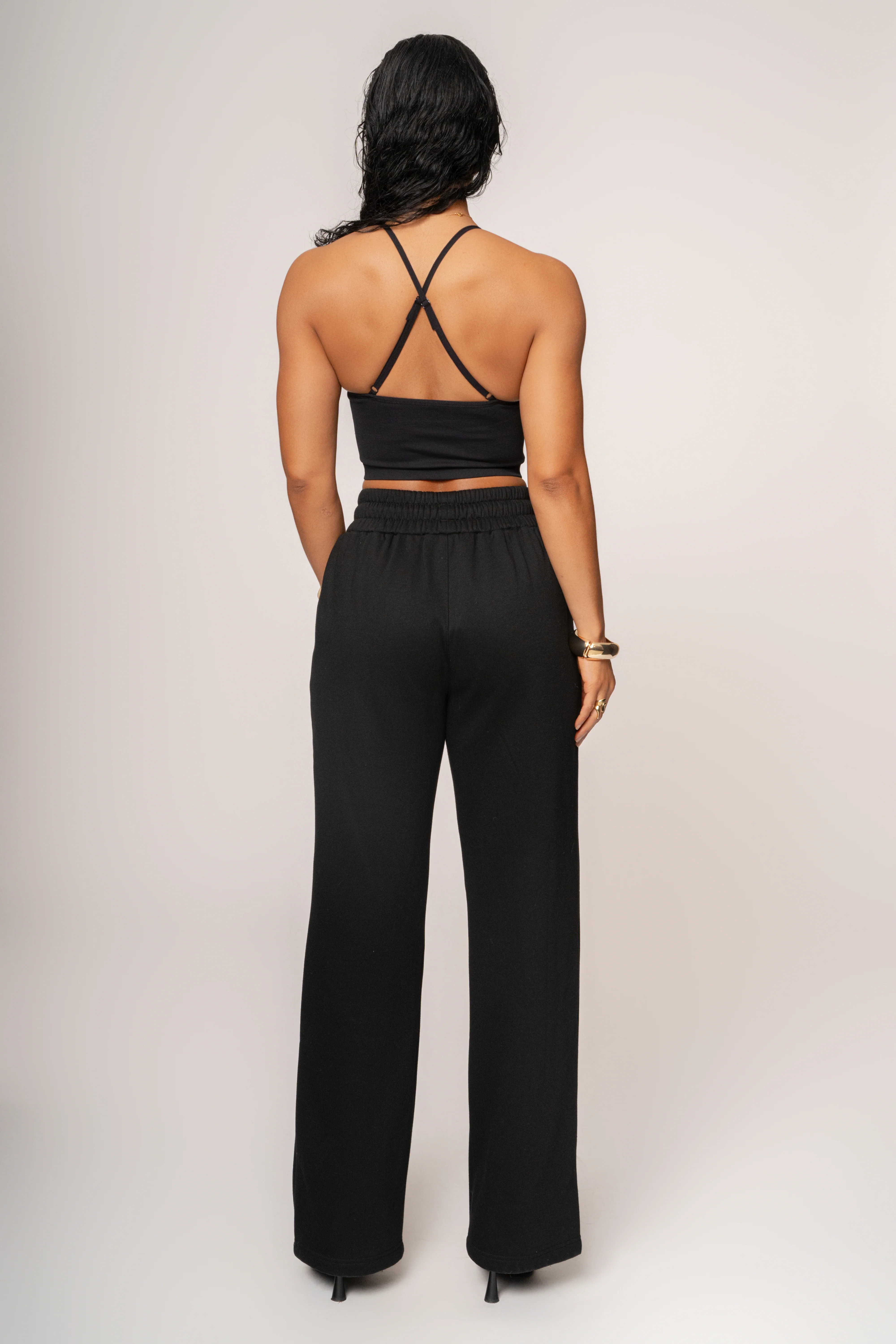Black JLUXLABEL Logo Fleece Pants - Image 13