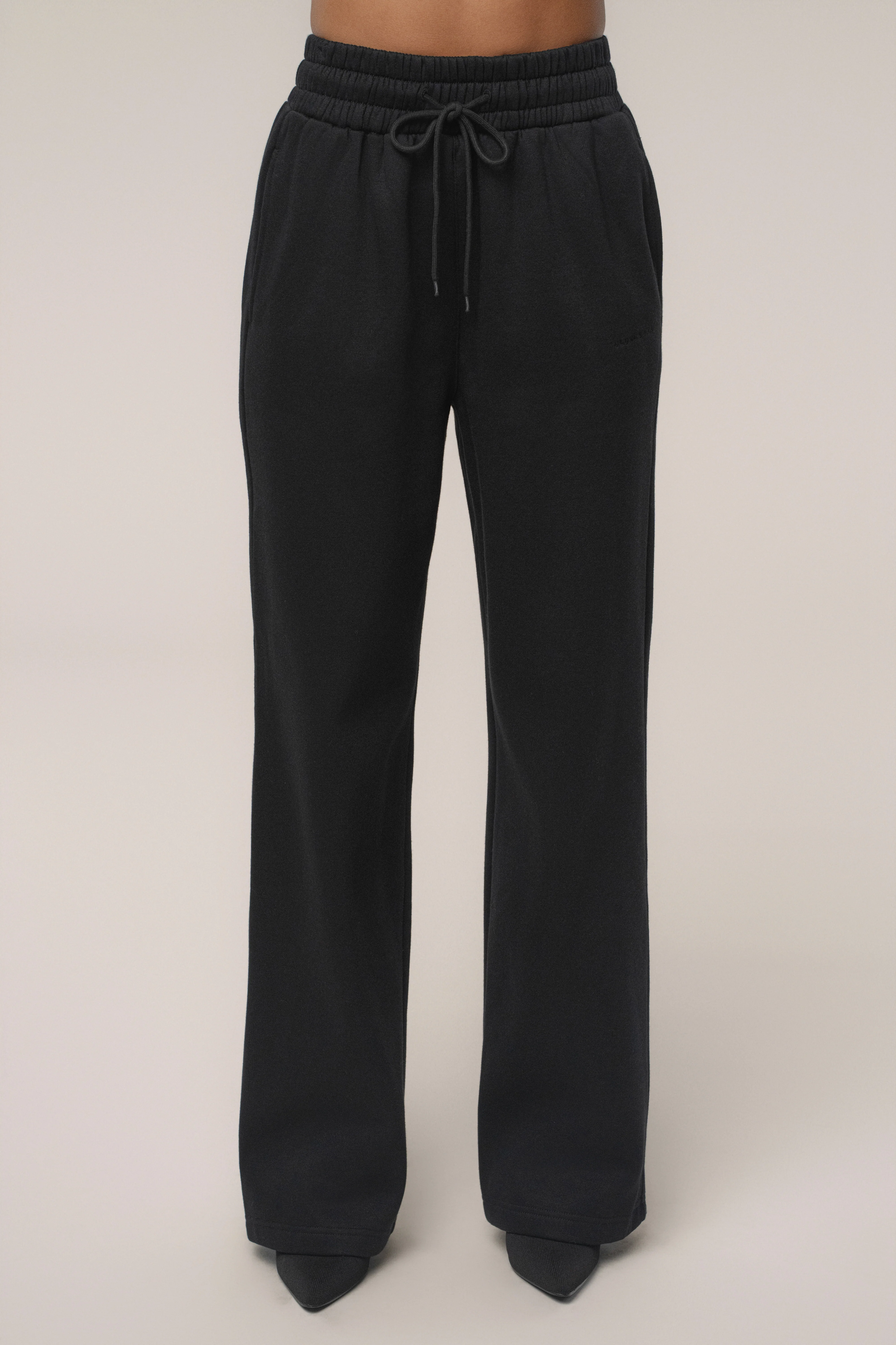 Black JLUXLABEL Logo Fleece Pants - Image 3