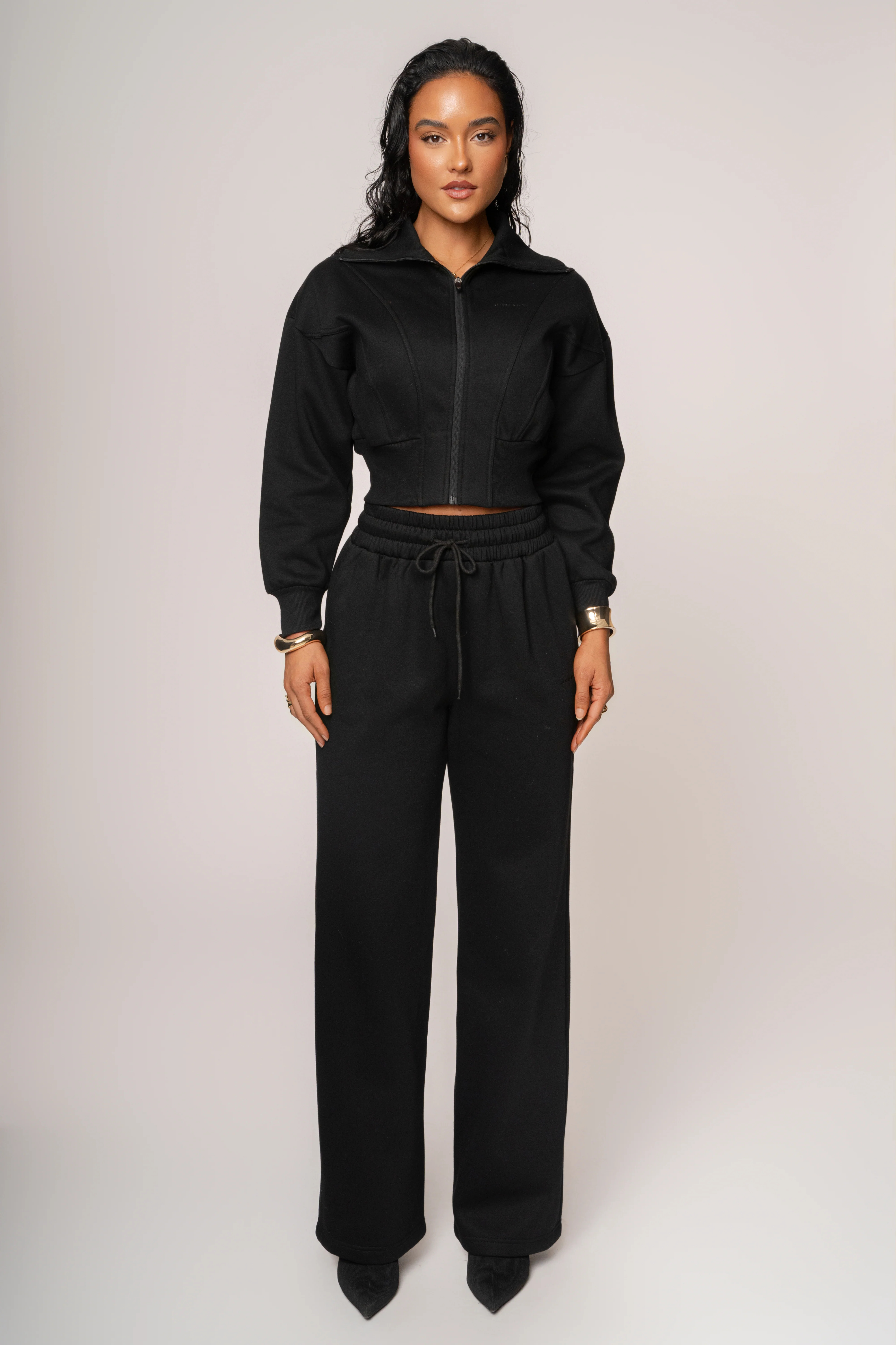 Black JLUXLABEL Logo Fleece Pants - Image 4