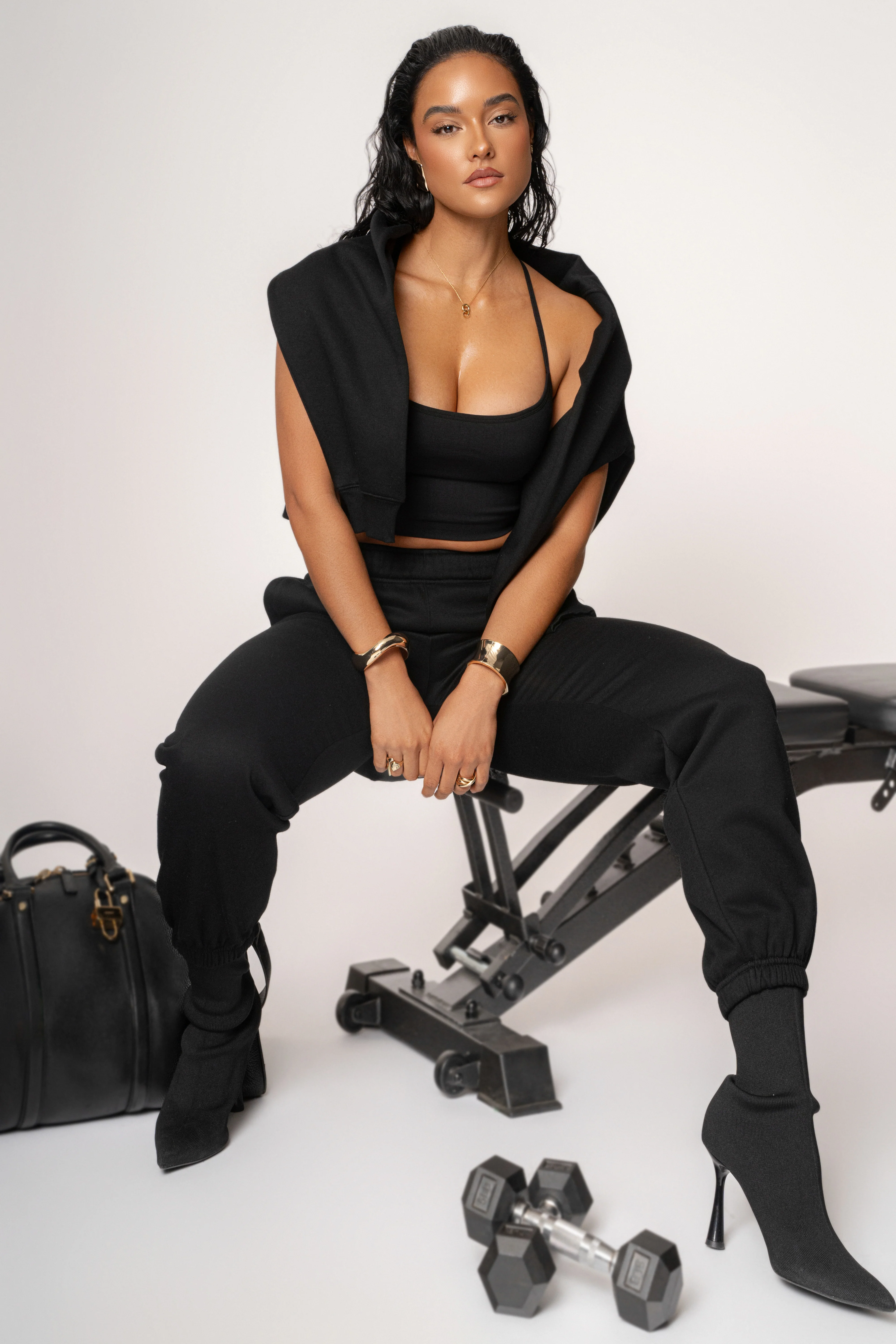 Black JLUXLABEL Logo Sweatpants - Image 10