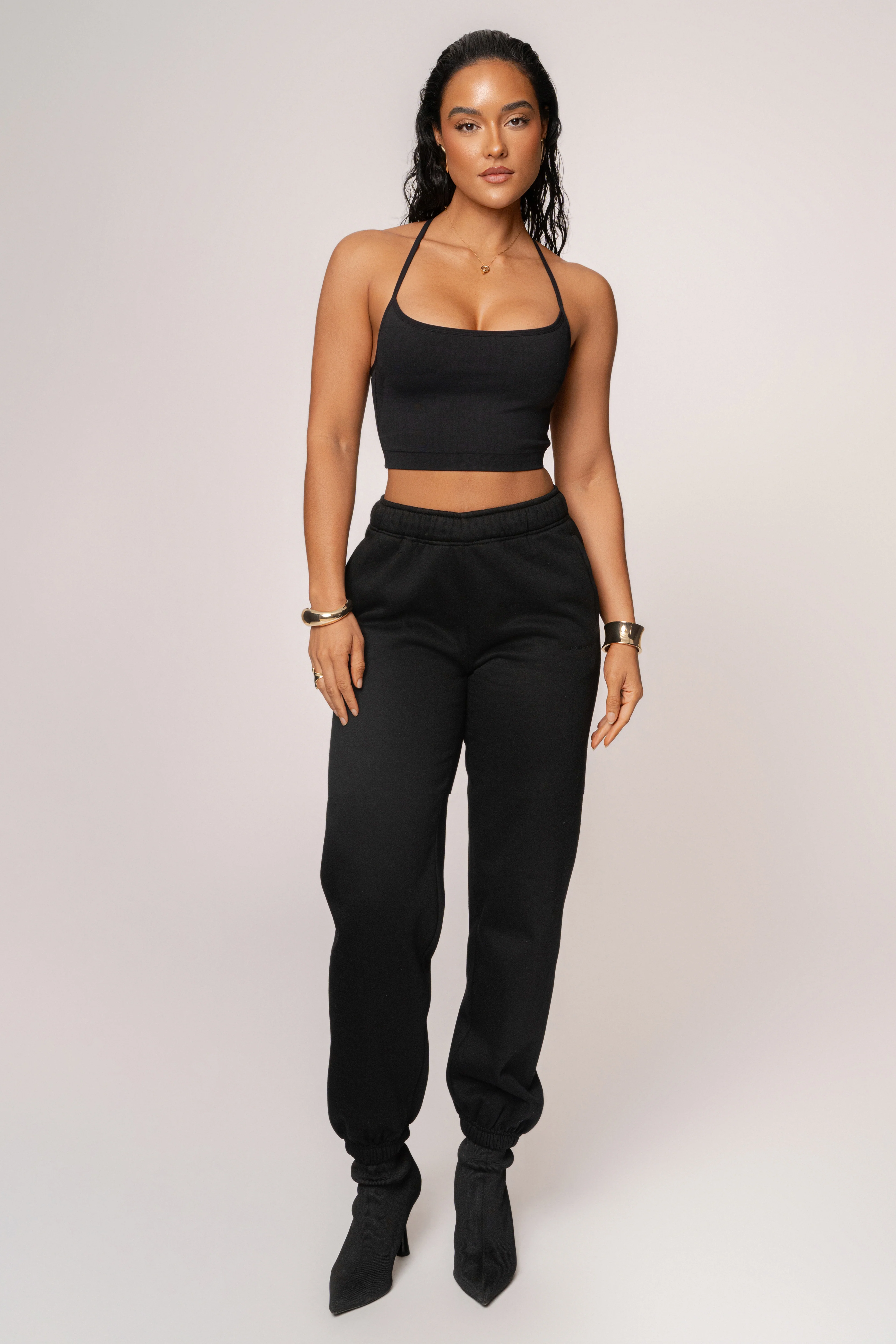 Black JLUXLABEL Logo Sweatpants - Image 4