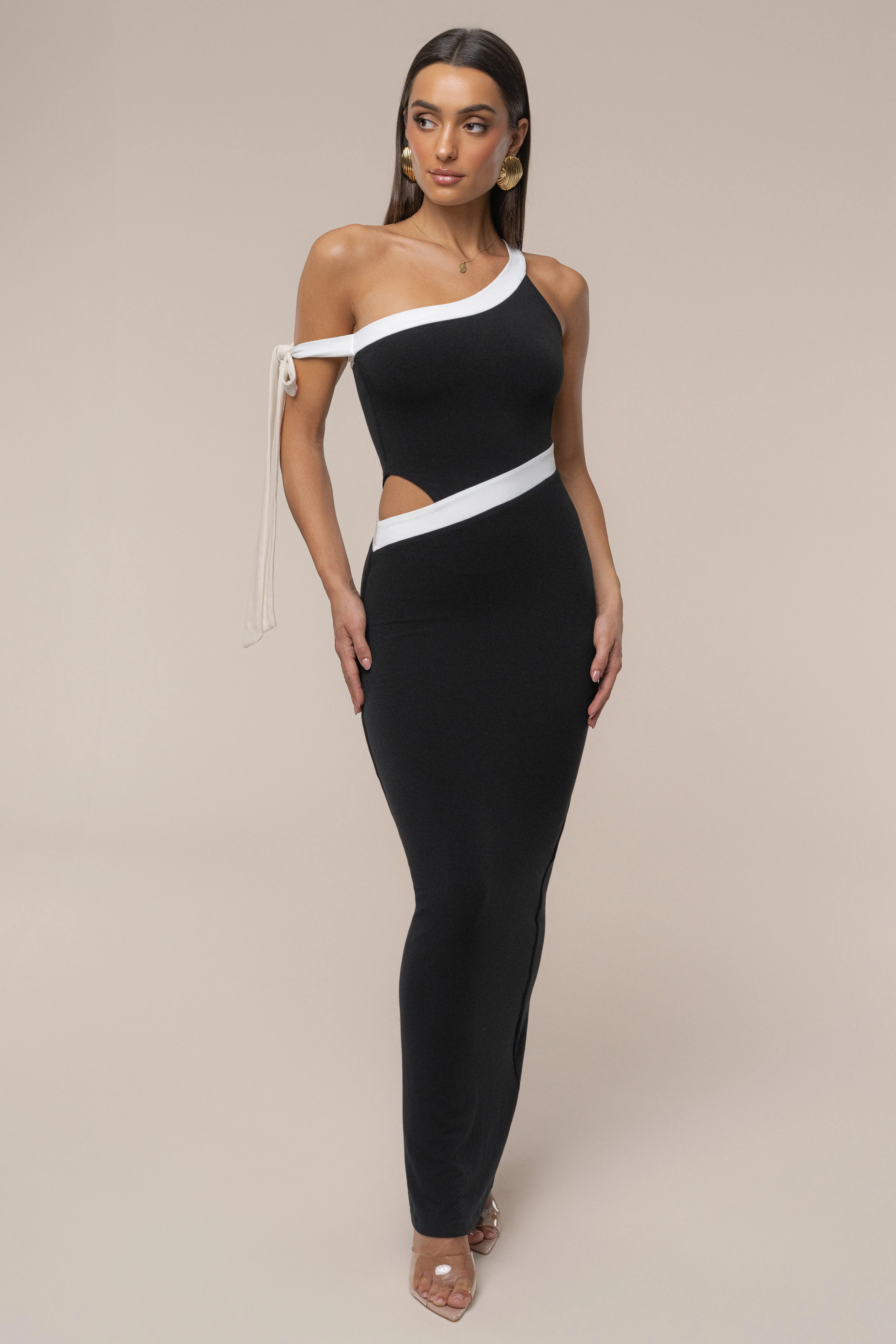 Black Jorden Contrast Maxi Dress - Image 3