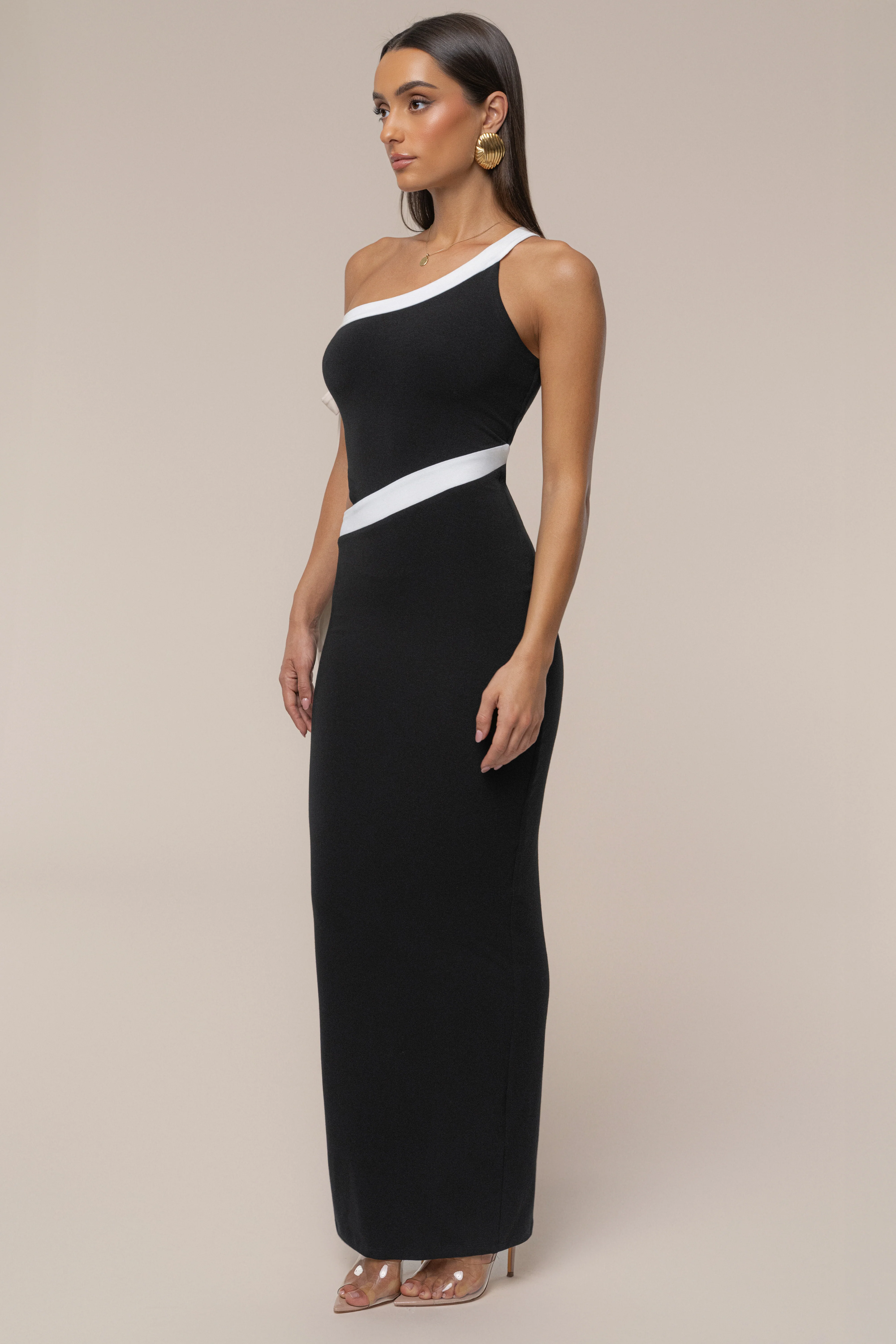 Black Jorden Contrast Maxi Dress - Image 4