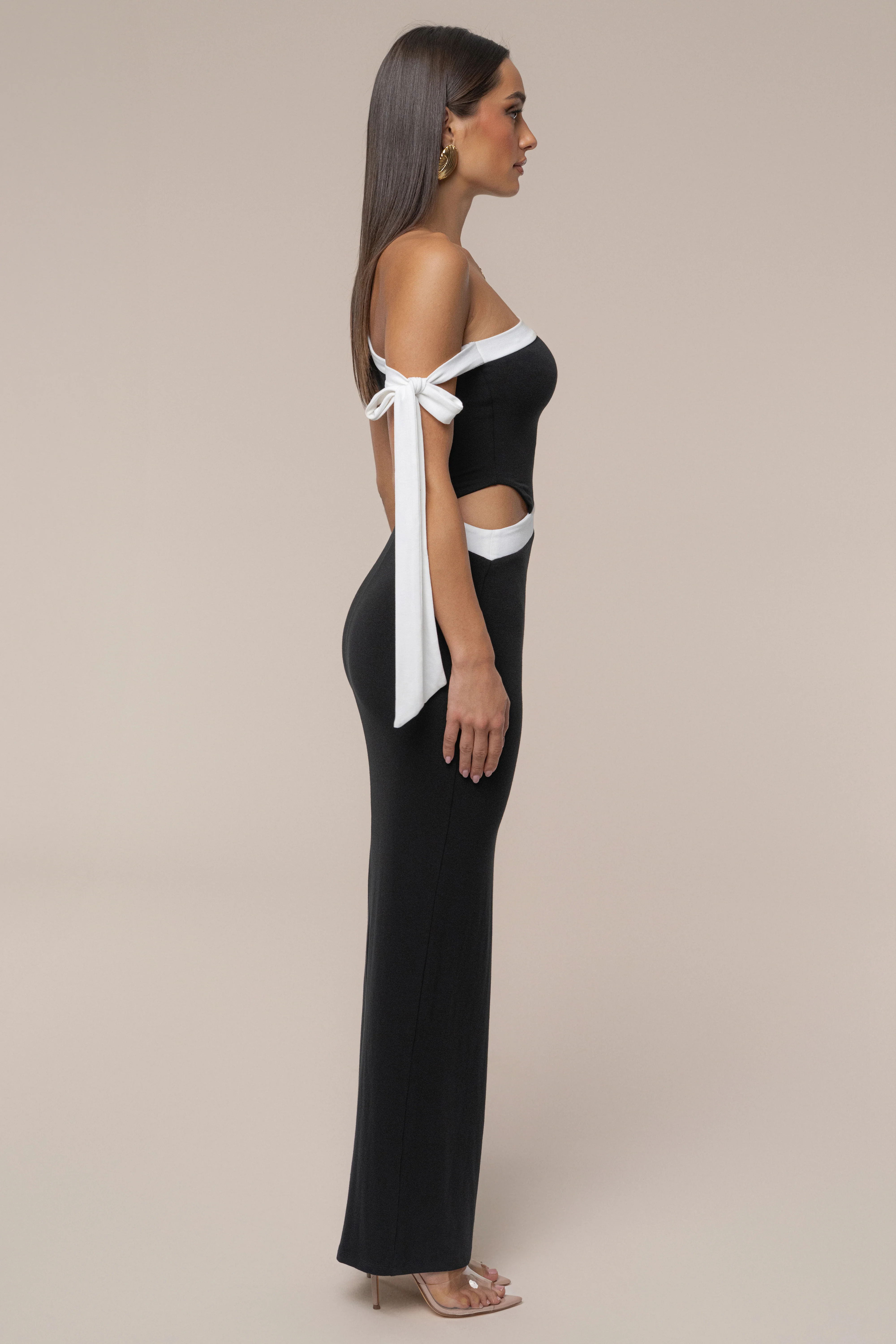 Black Jorden Contrast Maxi Dress - Image 6