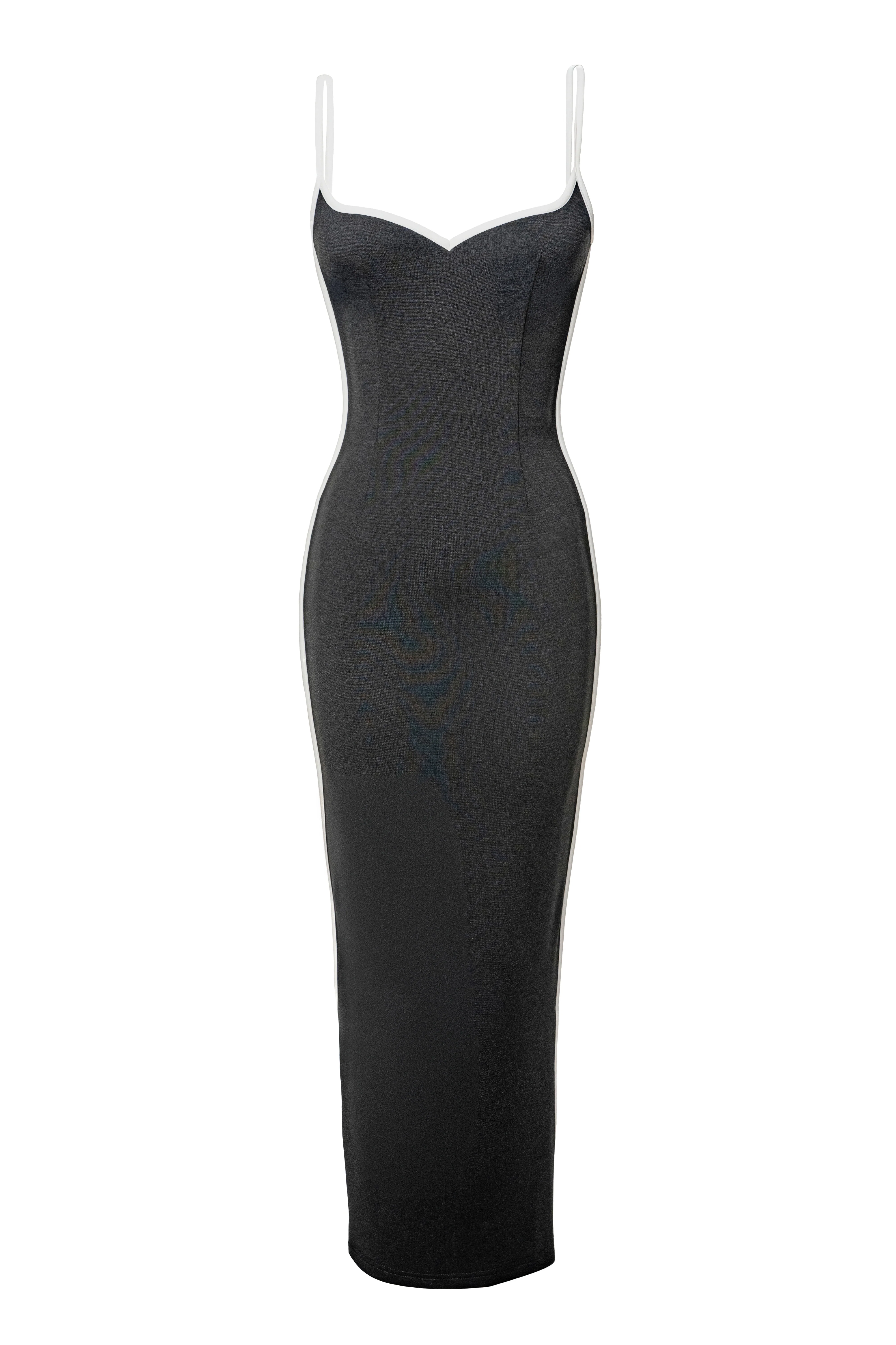 Black Jordin Contrast Midi Dress - Image 3