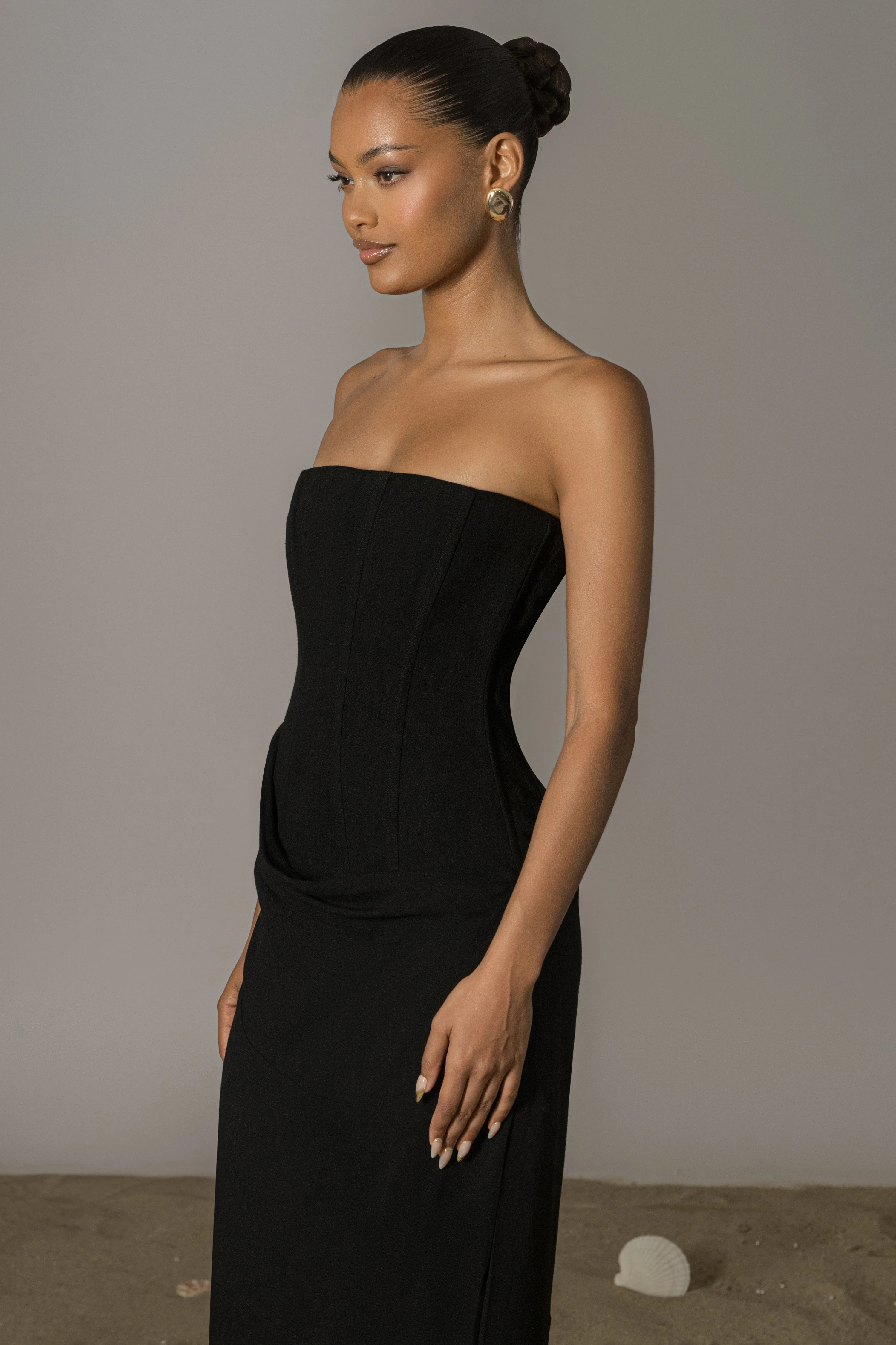 Black Journey Linen Maxi Dress - Image 6