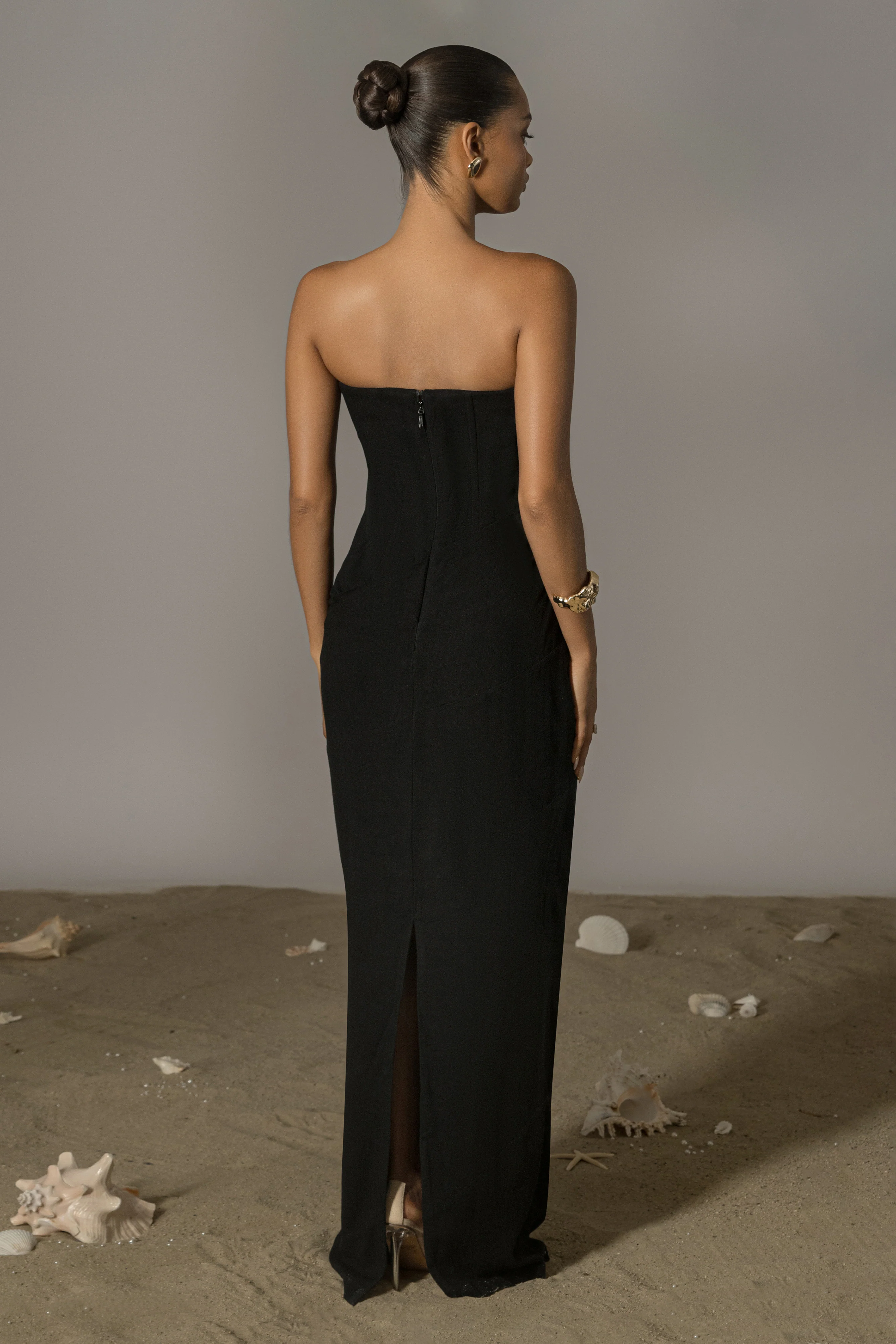 Black Journey Linen Maxi Dress - Image 8