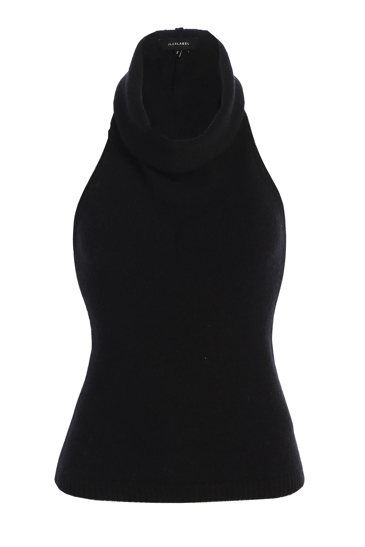 Black Joya Rib Knit Top - Image 2