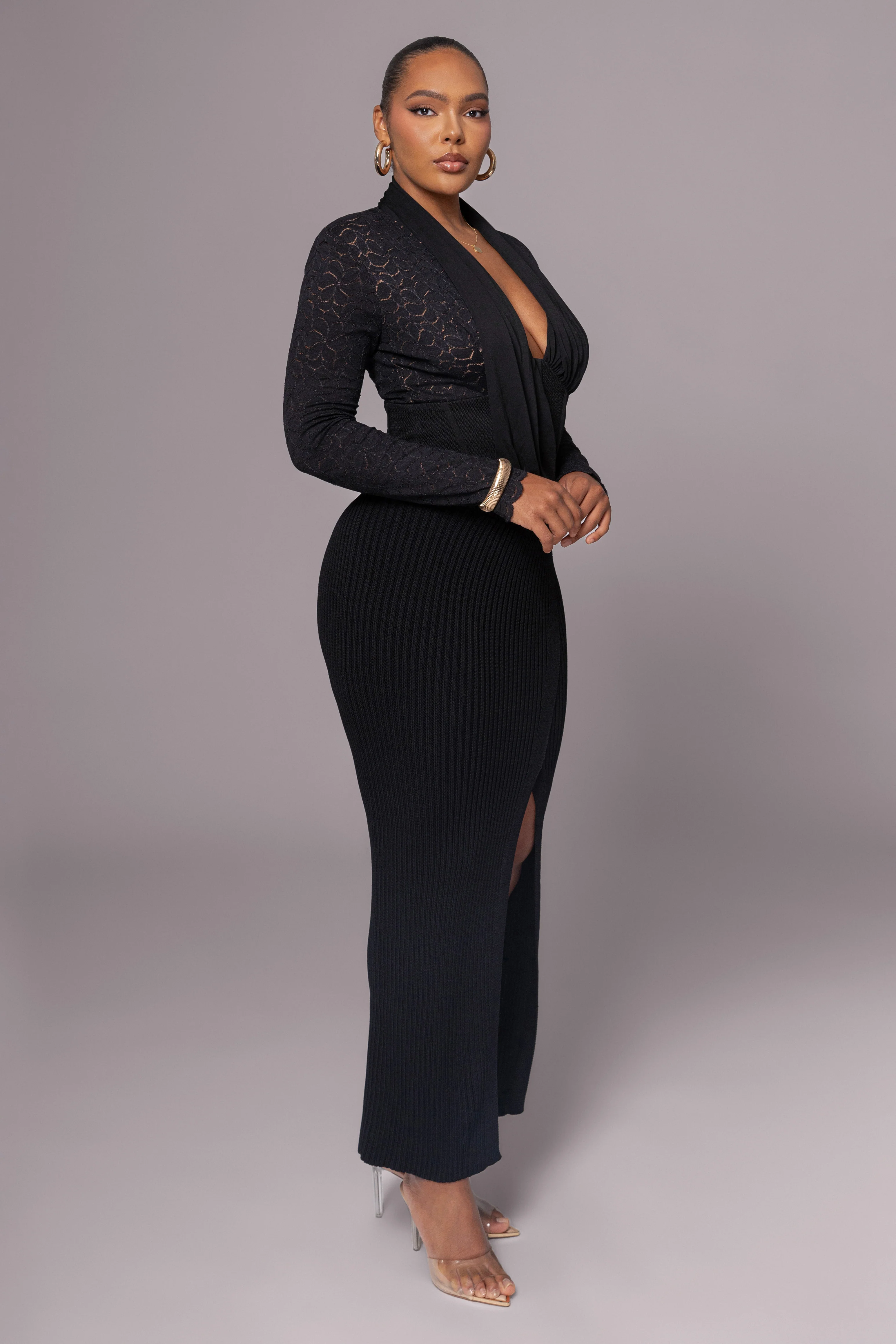 Black Lace Corset Bodysuit - Image 10