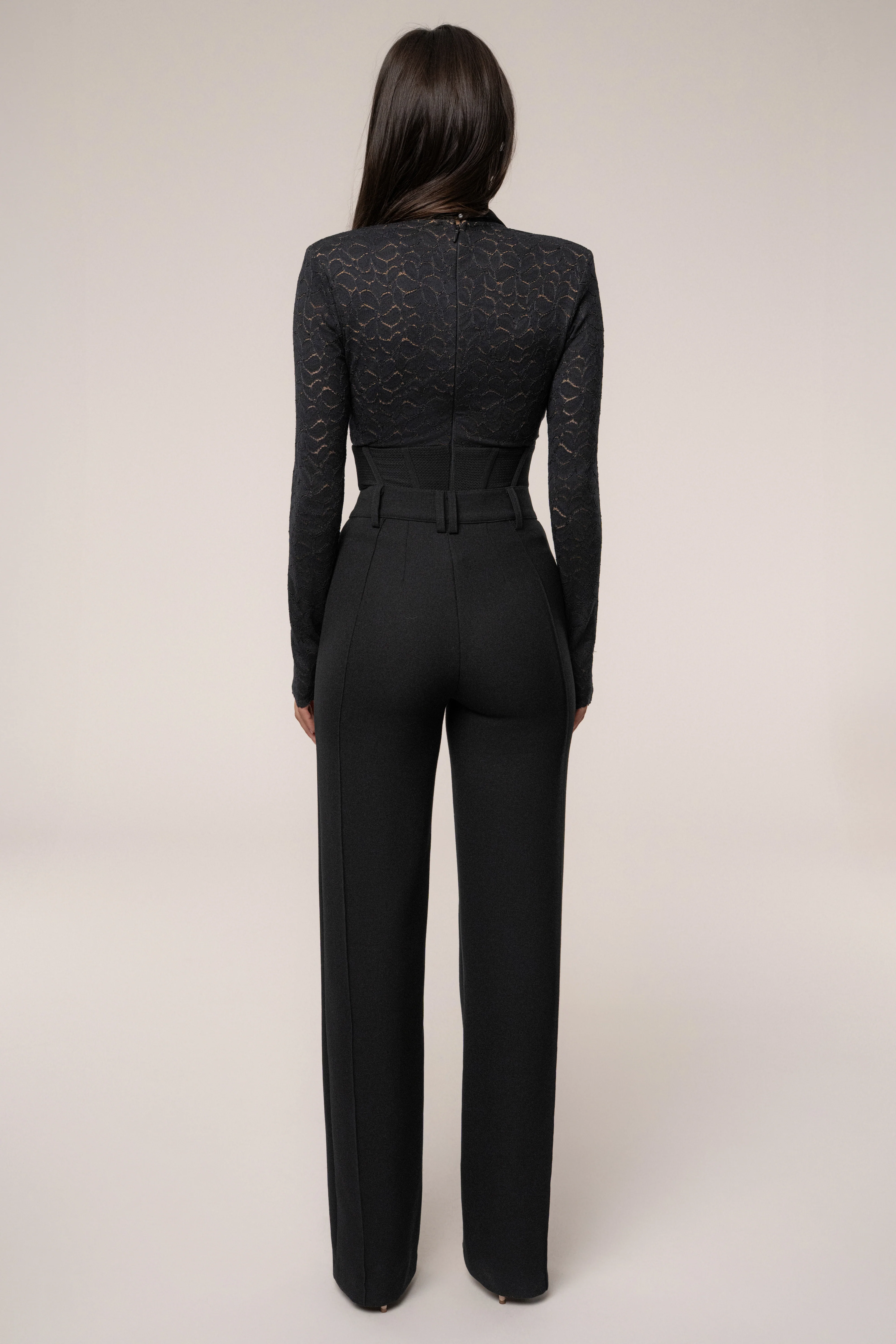 Black Lace Corset Bodysuit - Image 17