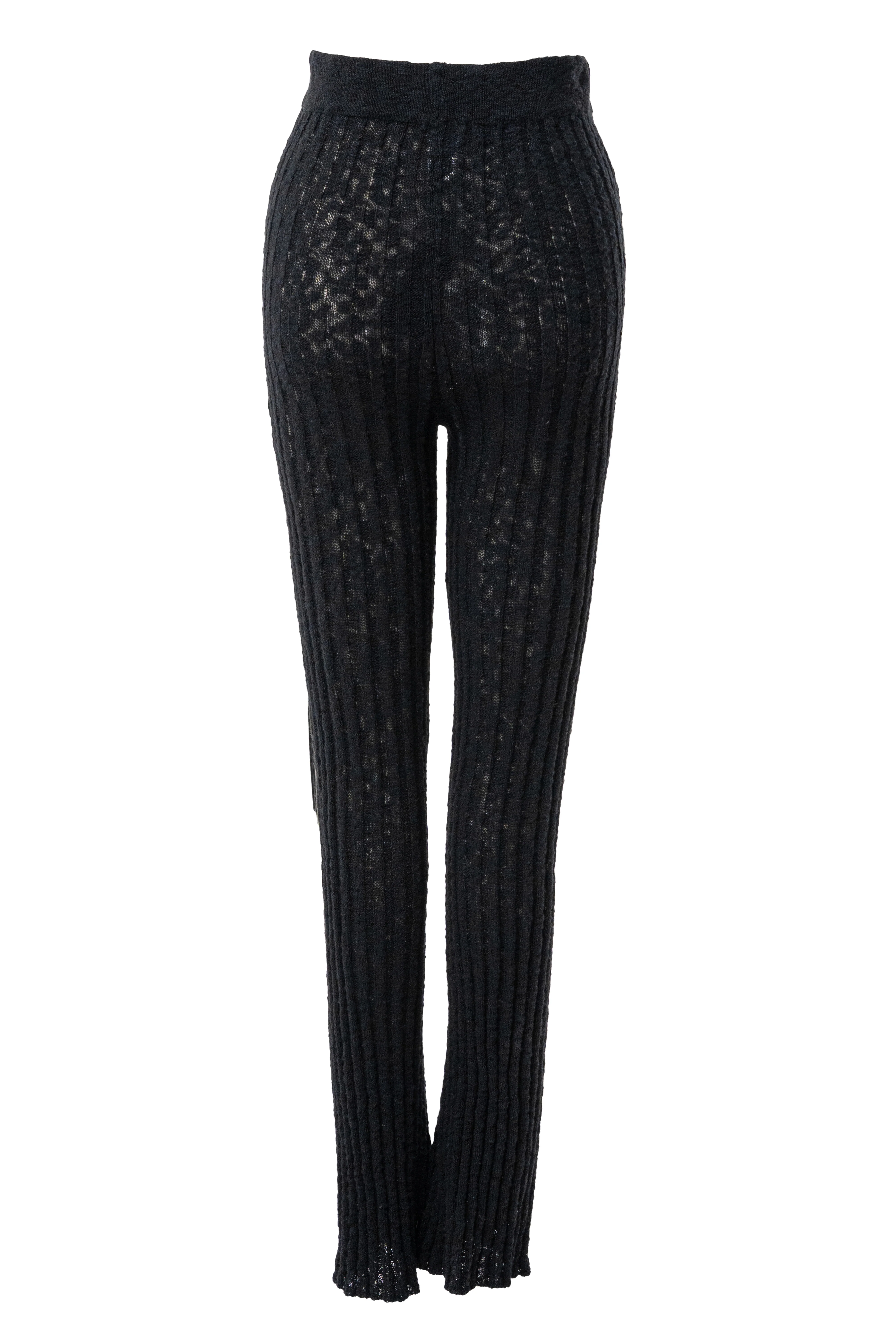 Black Lanah Knit Flare Pants - Image 8