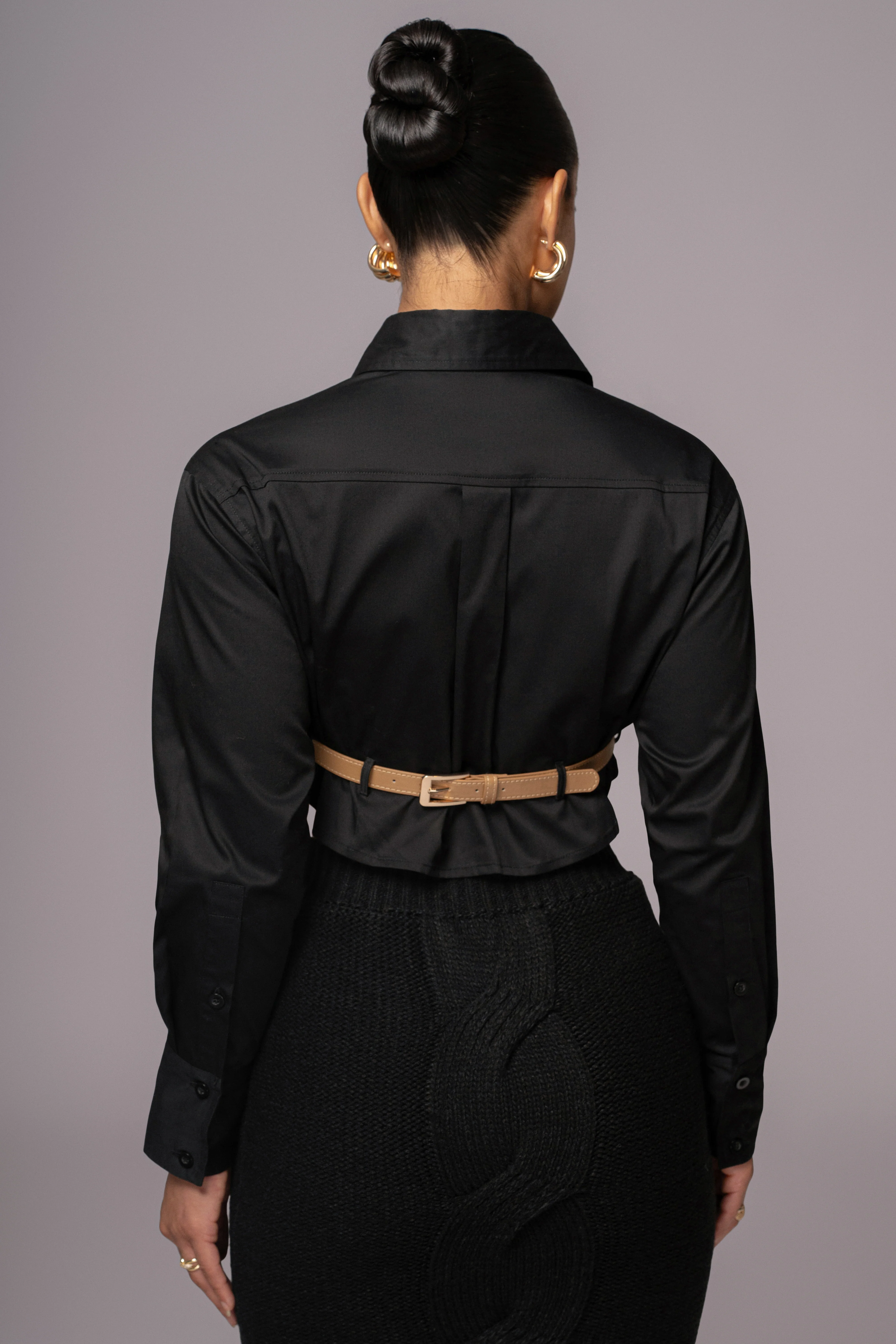 Black Merine Knit Midi Skirt - Image 9