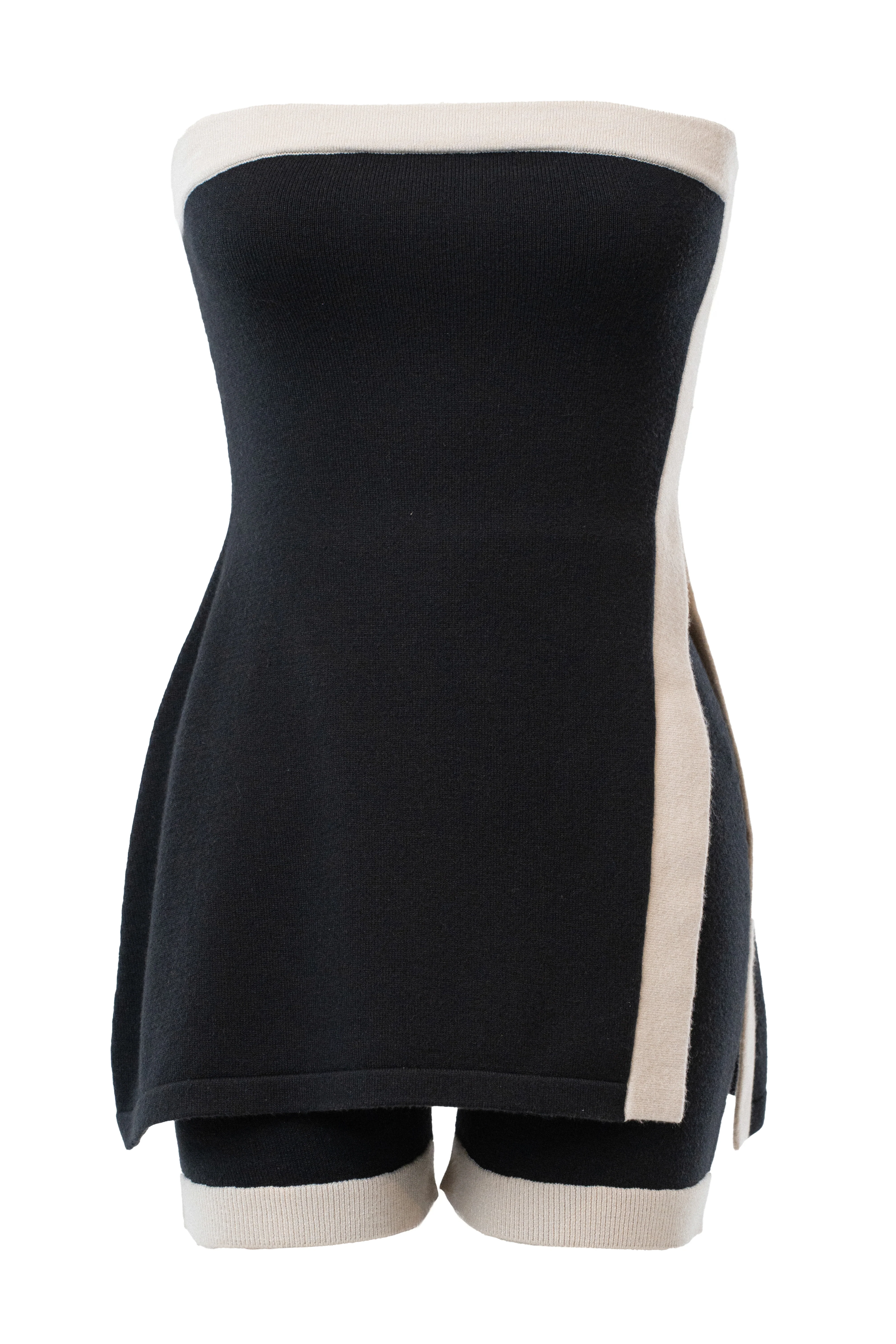 Black/Milk Olivea Knit Short Set - Image 3