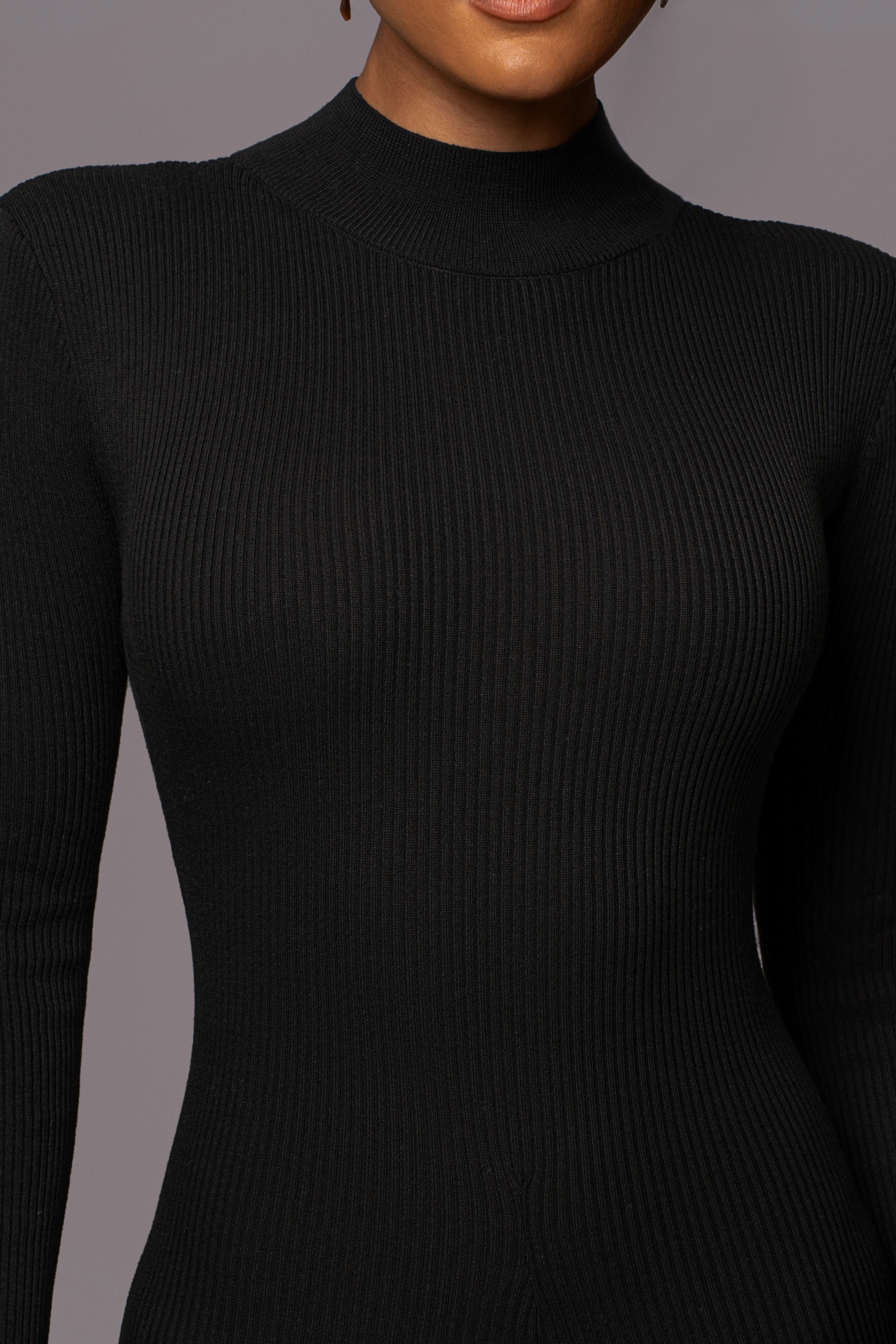 Black Minna Mock Neck Jumpsuit - Image 10