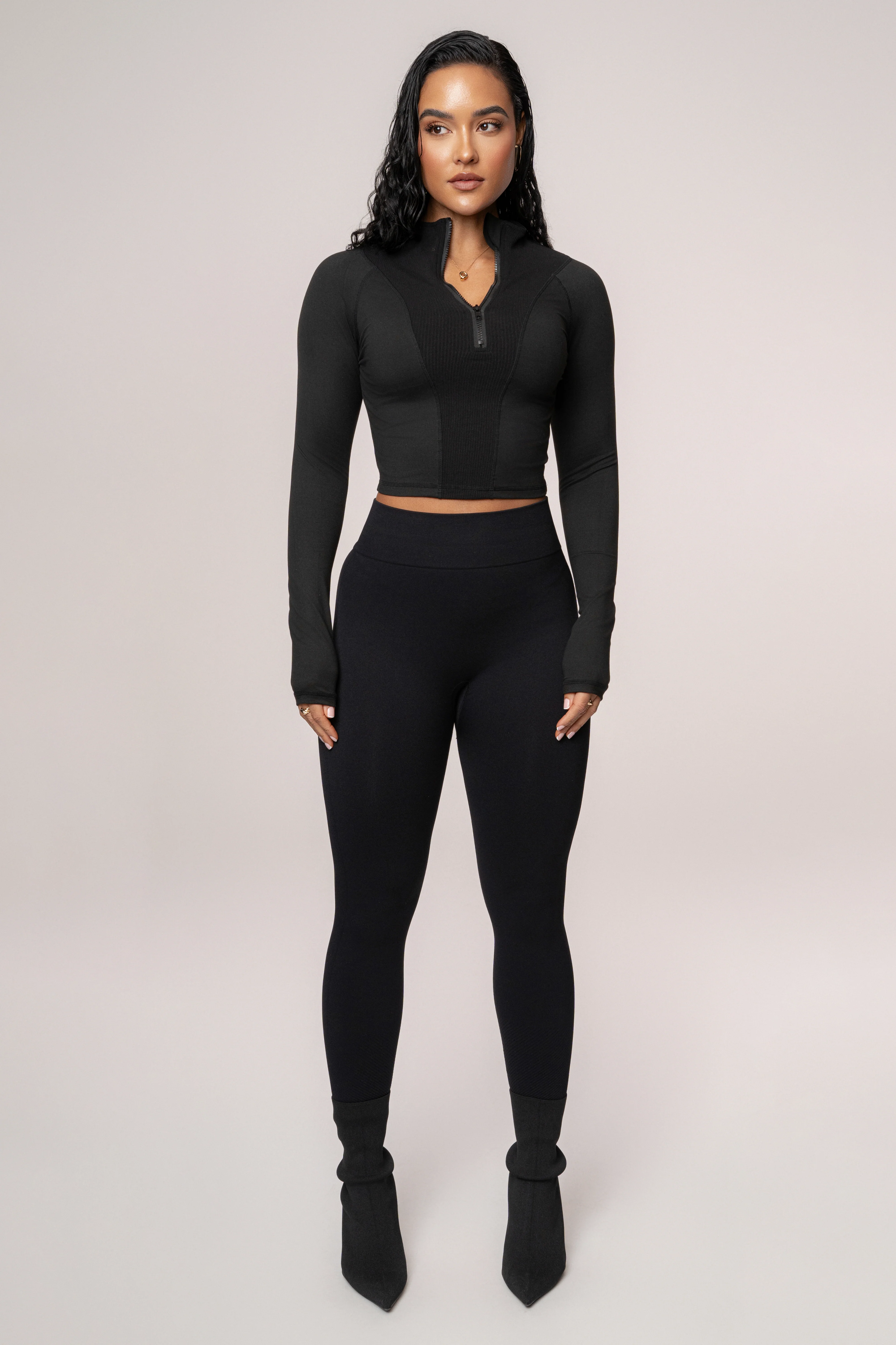 Black Momentum Ribbed Top - Image 3