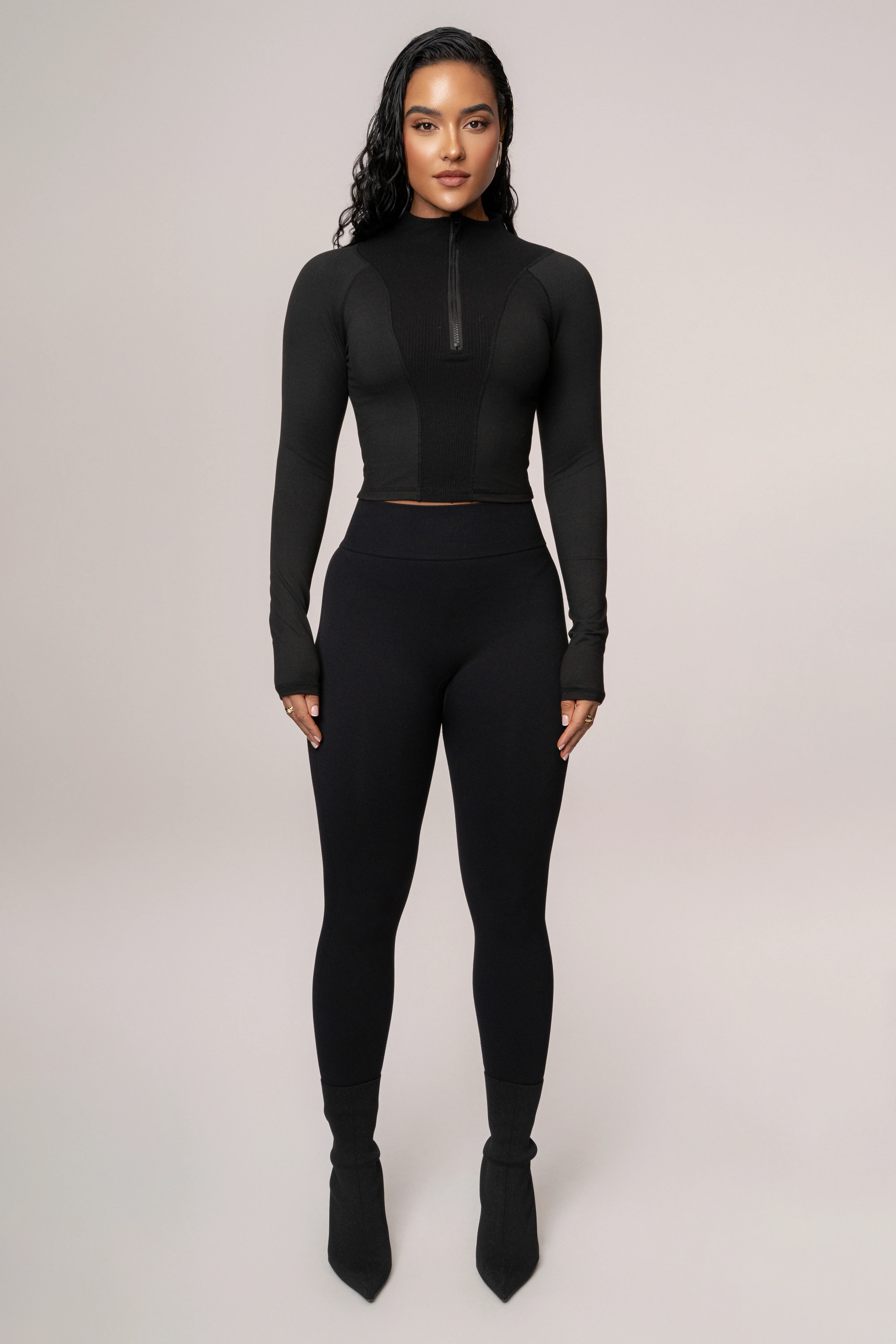Black Momentum Ribbed Top - Image 4