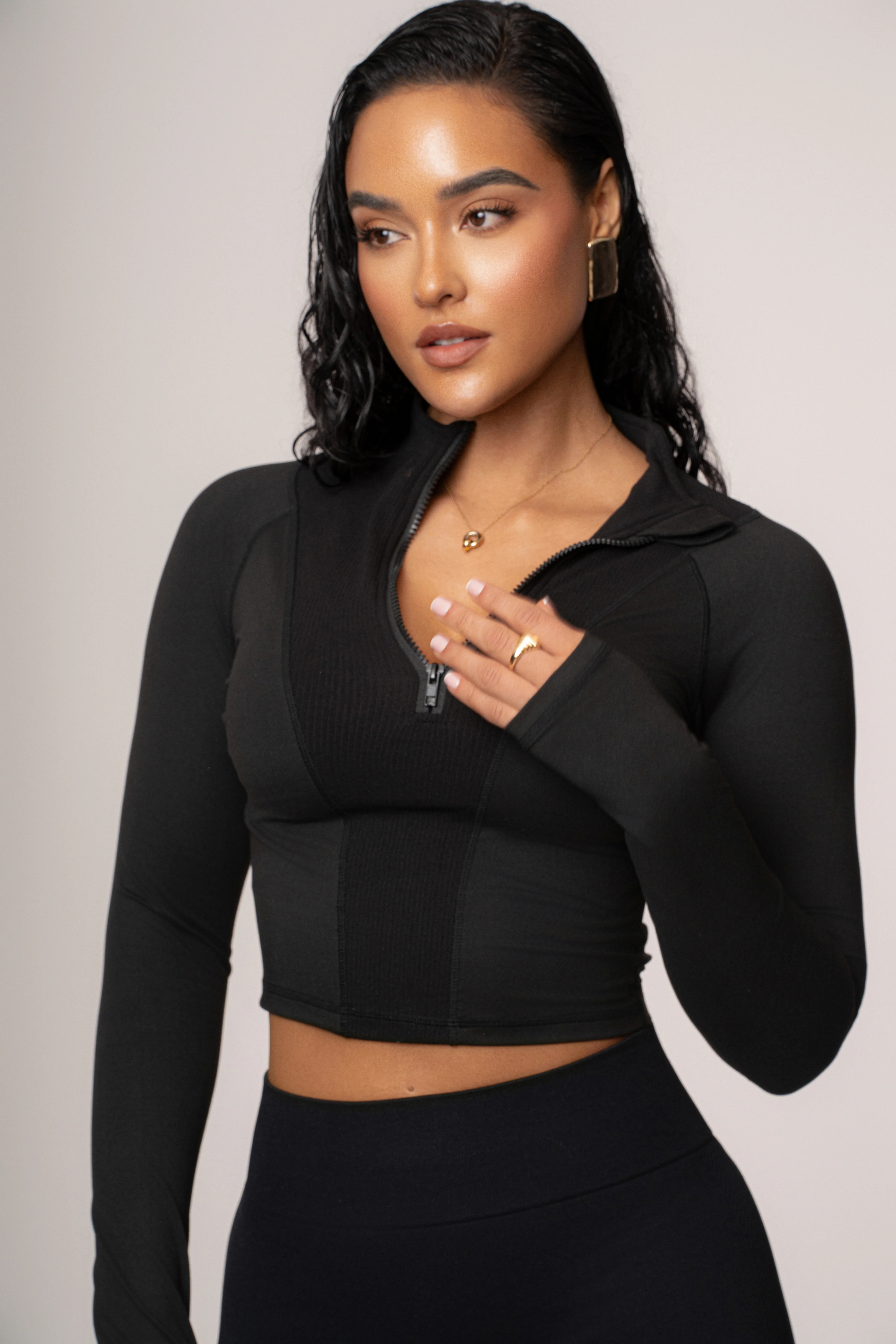 Black Momentum Ribbed Top - Image 8