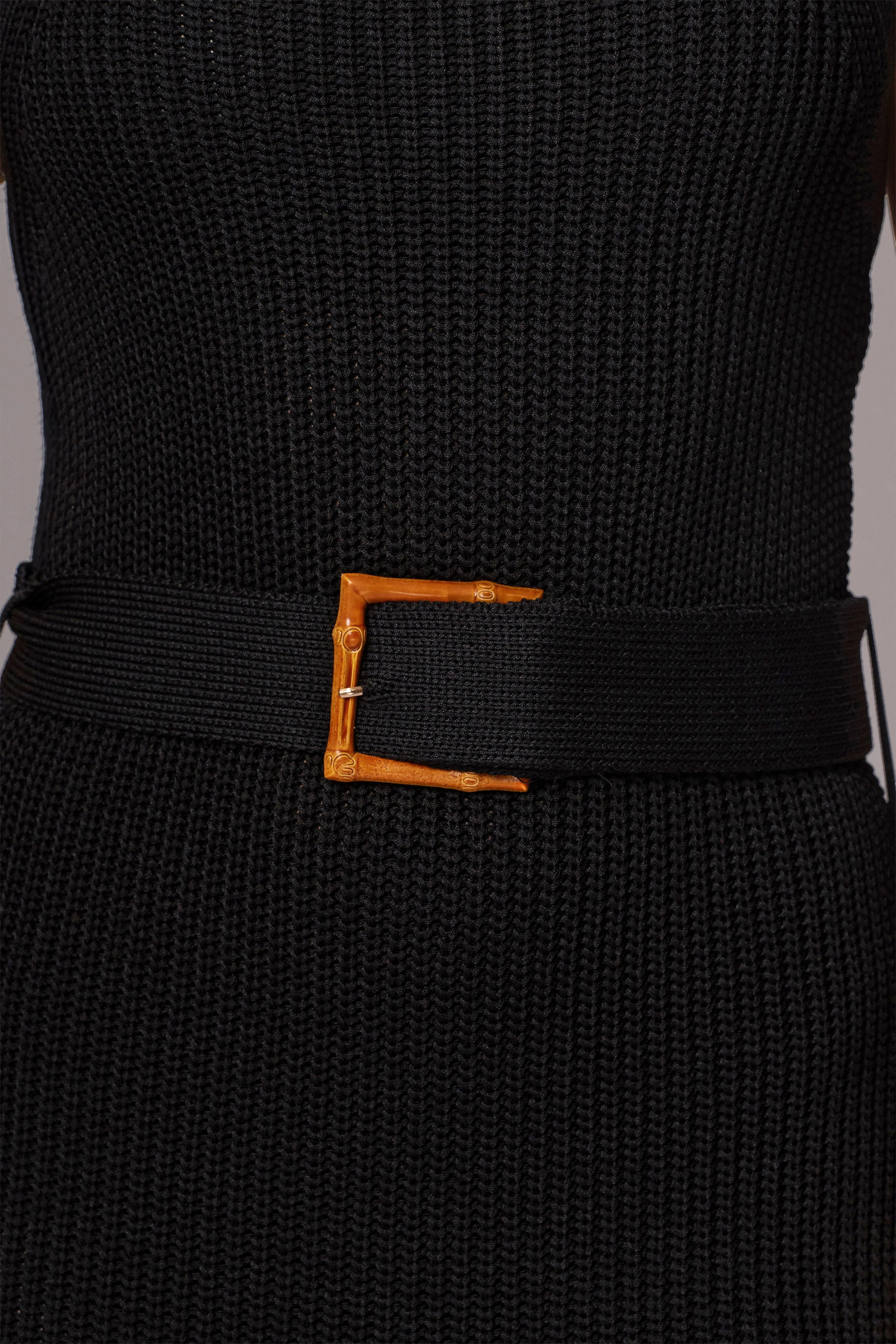 Black Moonrise Ribbed Maxi Dress - Image 11