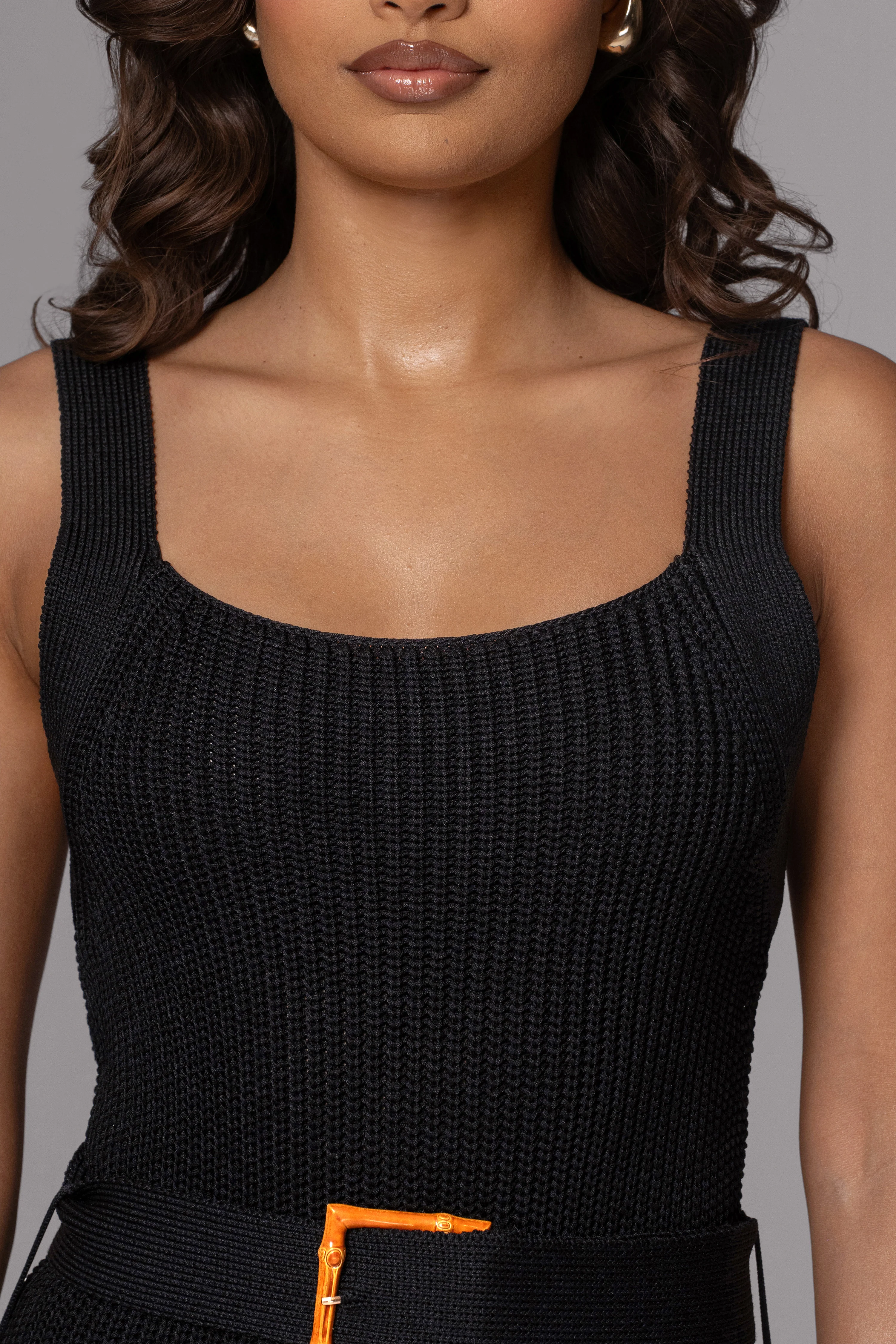 Black Moonrise Ribbed Maxi Dress - Image 9