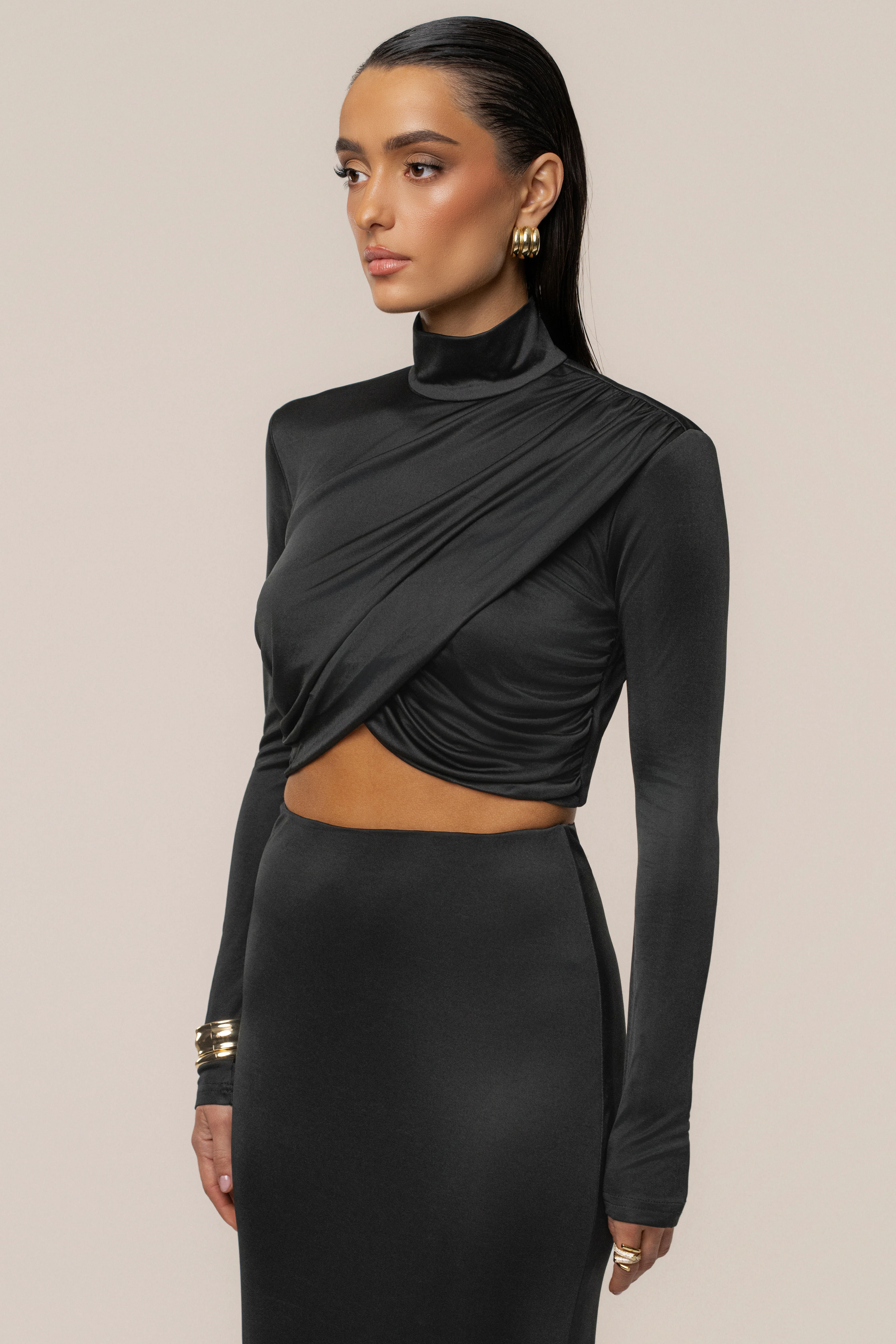 Black Nessa Slinky Top - Image 5