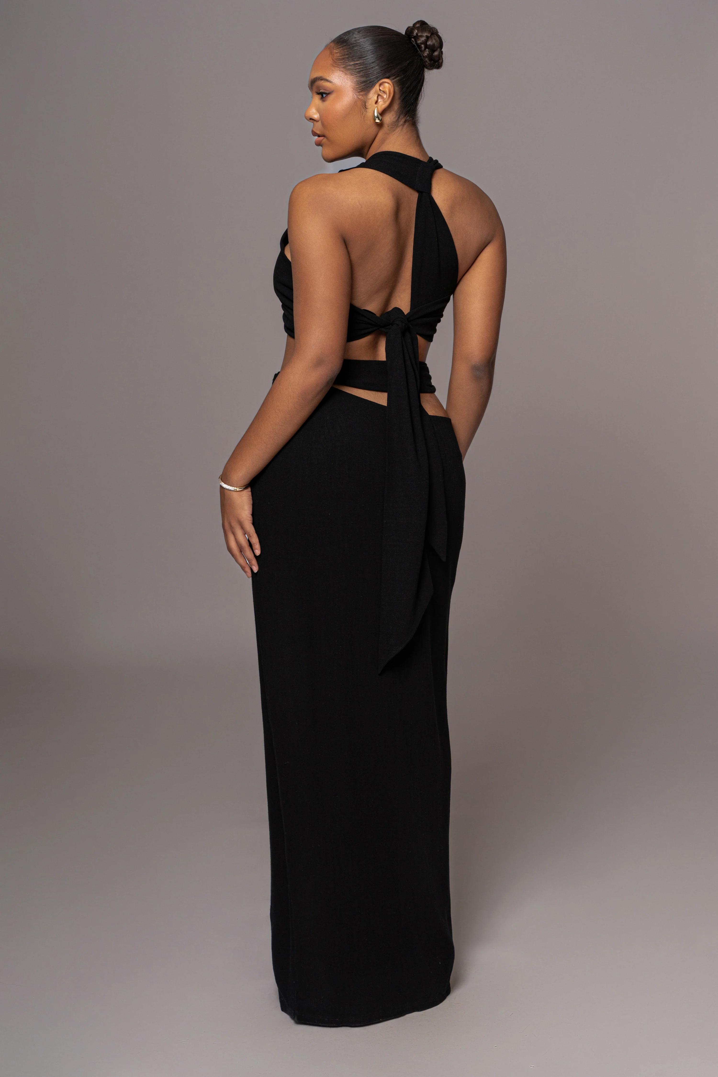 Black New Age Two Piece Skirt Set - Image 15