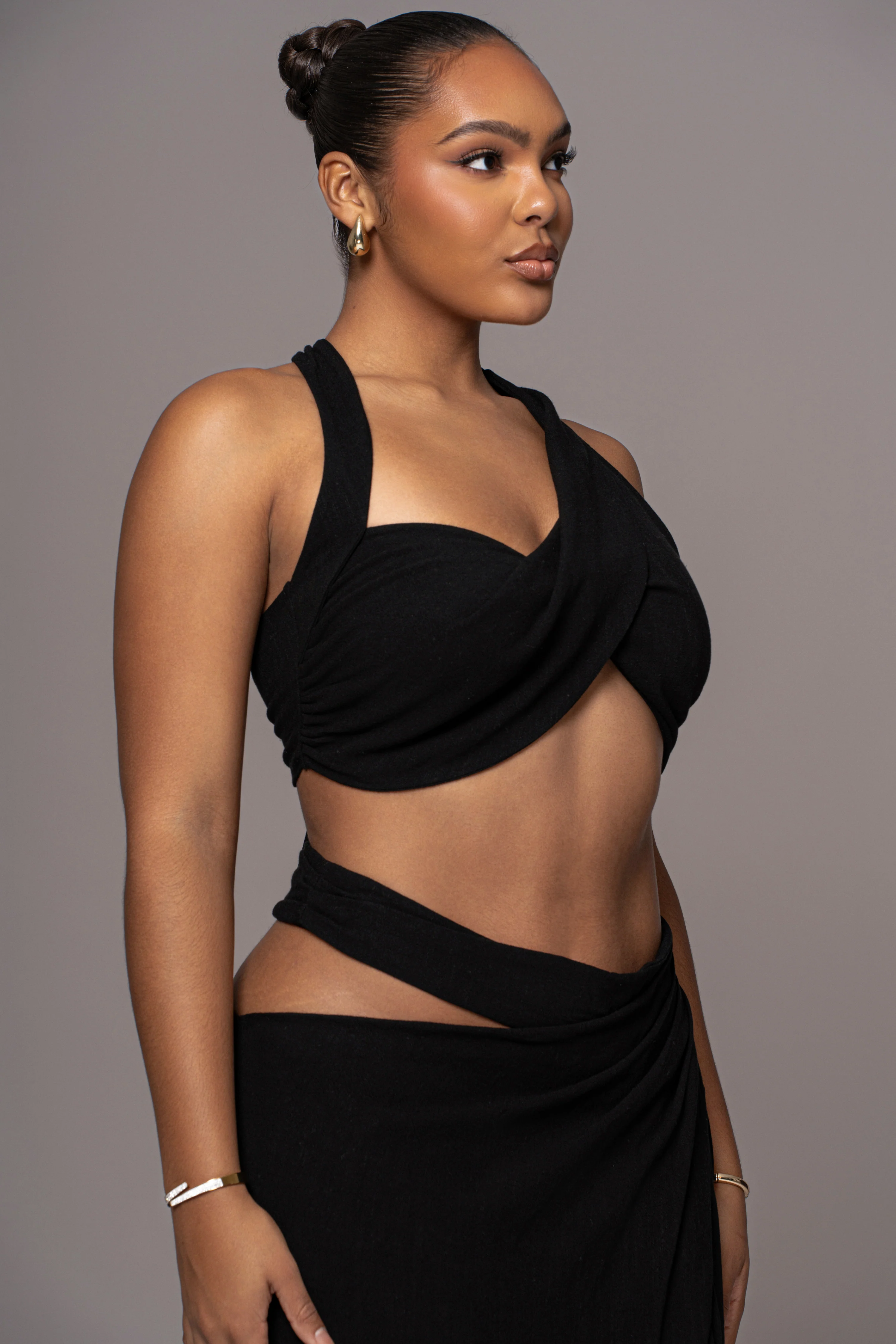 Black New Age Two Piece Skirt Set - Image 3